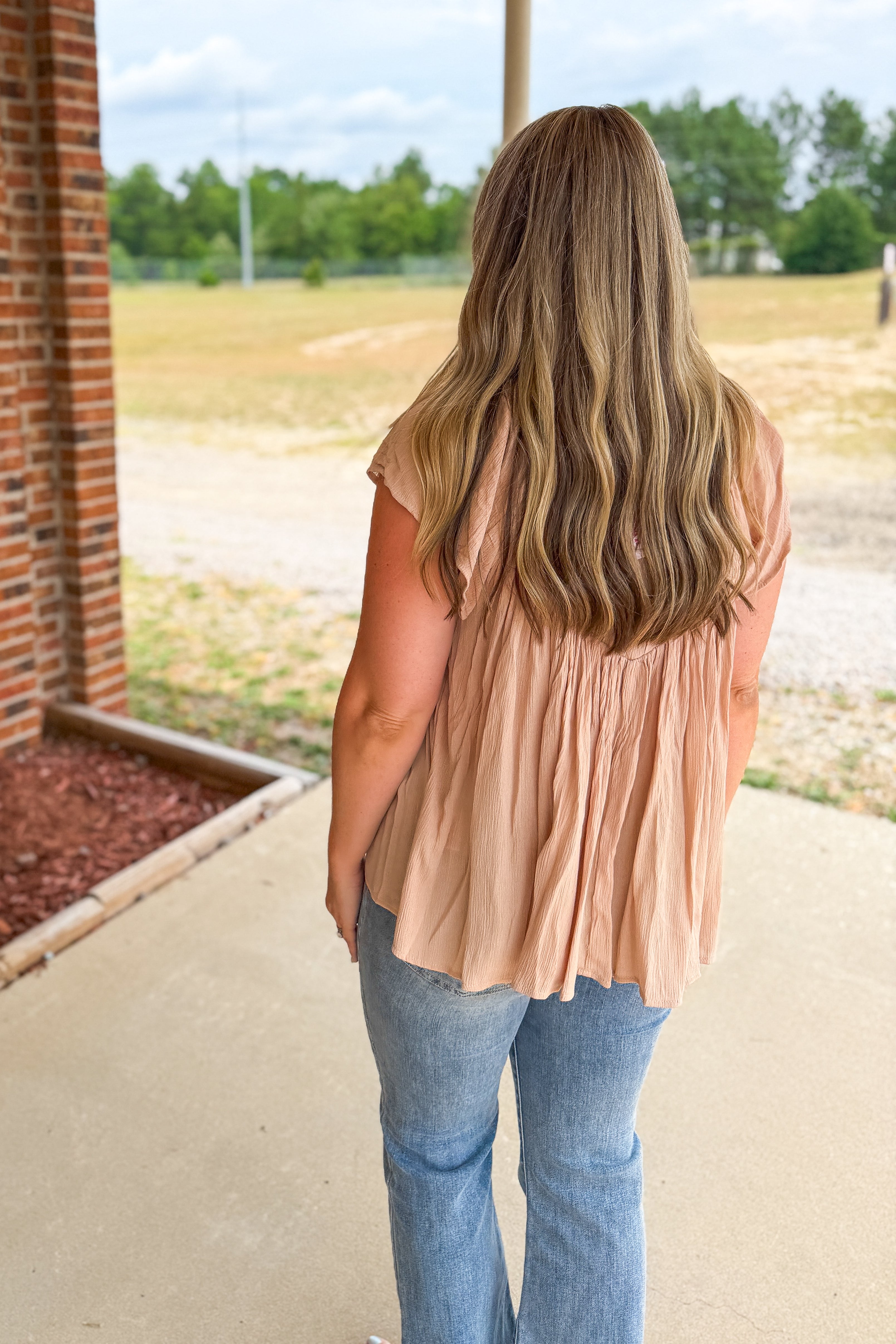 Golden Hour Flutter Sleeve Top