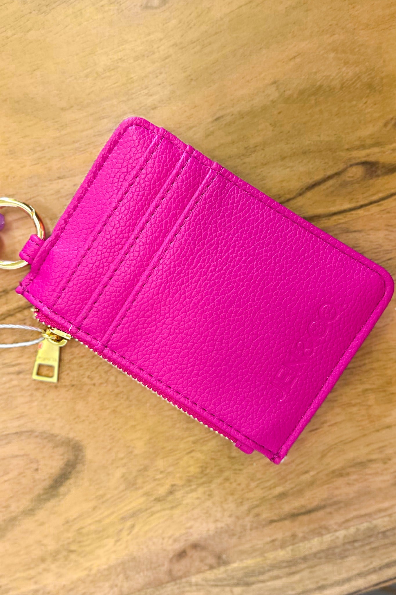 Rhodes Quilted Wallet w/ Chain Bangle, Magenta