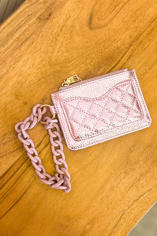 Rhodes Quilted Wallet w/ Chain Bangle, Cupid