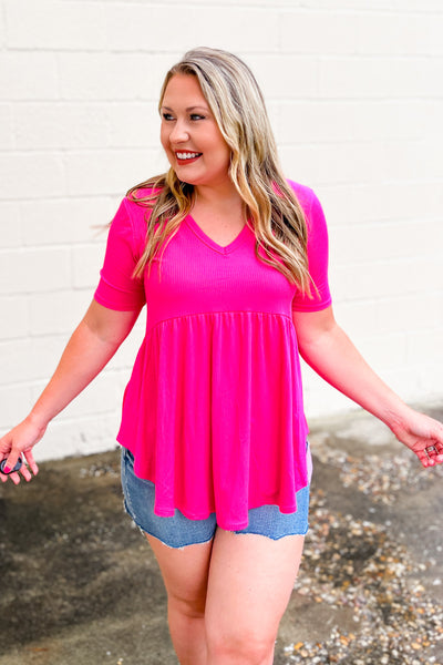 Got You Covered Babydoll Top, Pink