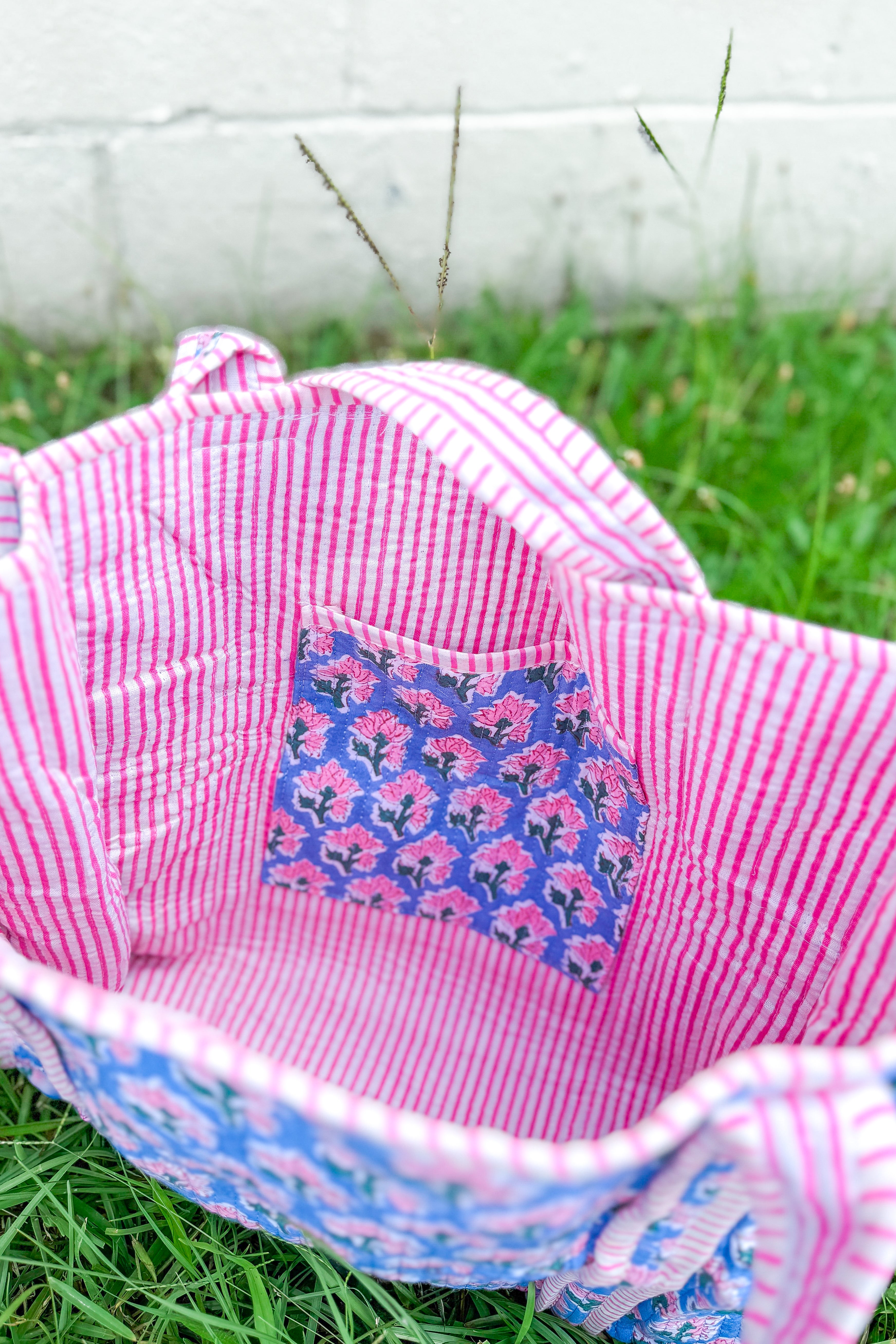 RESTOCK | Sybil Blue and Pink Floral Tote Bag