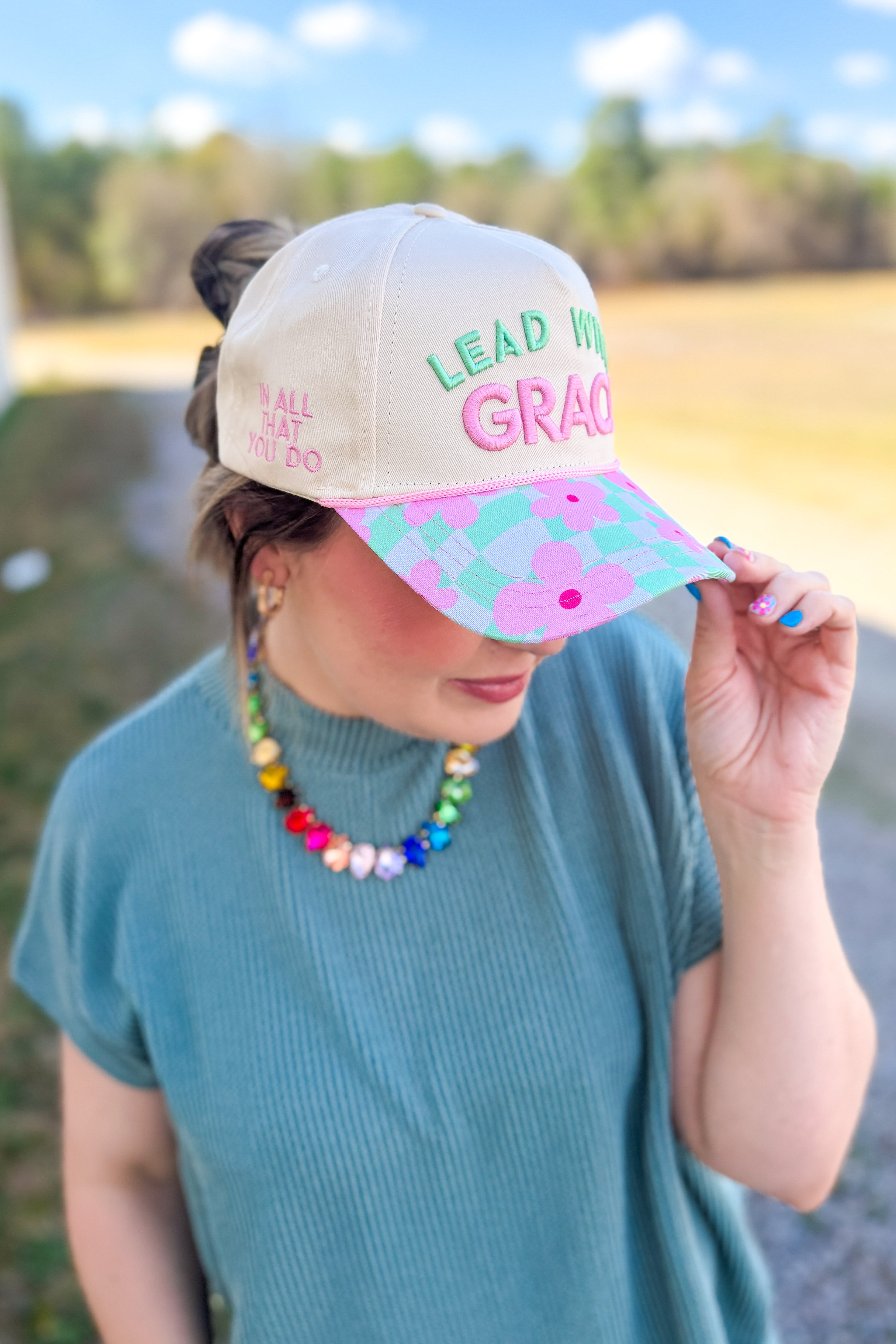 Lead With Grace Floral Hat