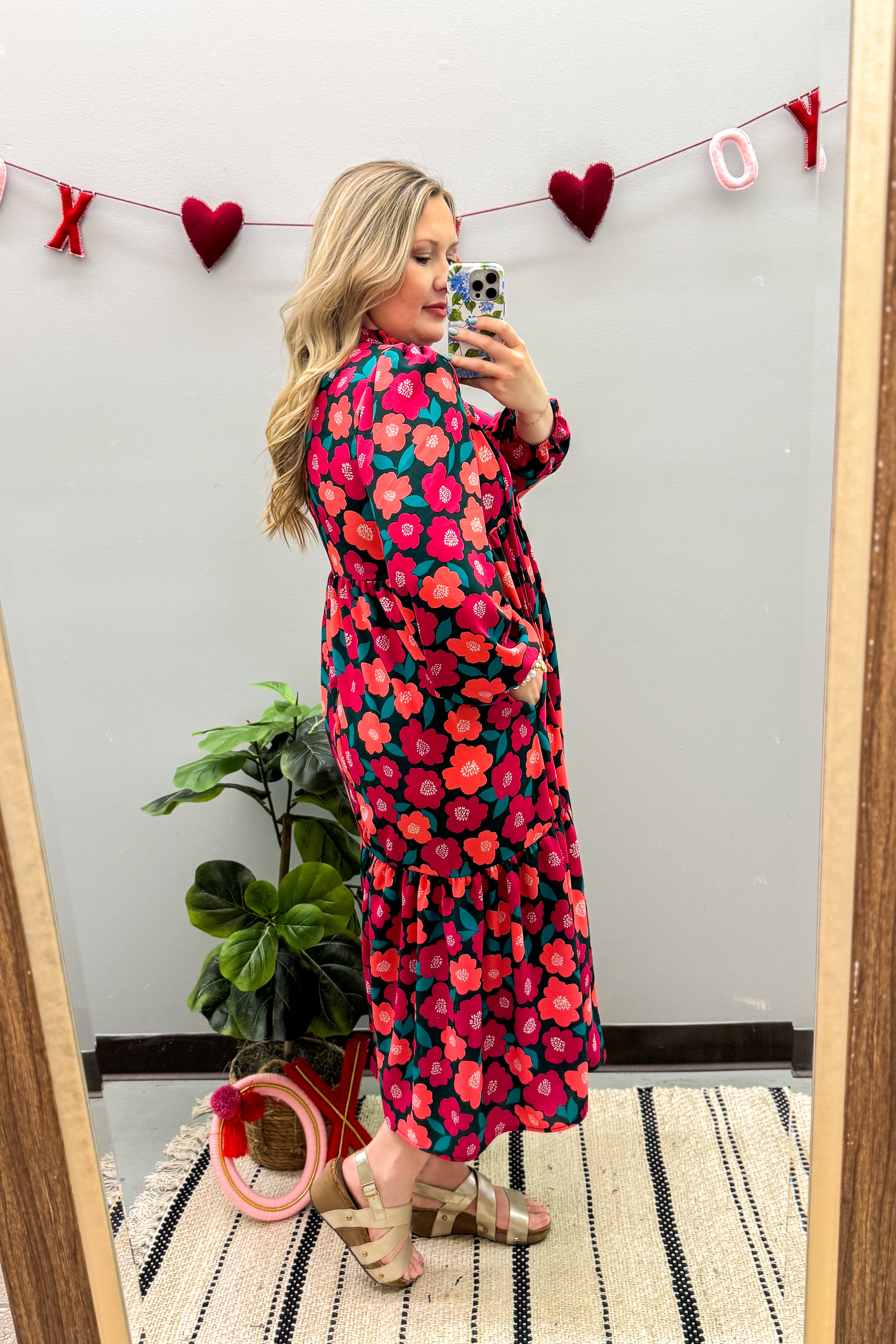 Whimsical Thoughts Floral Midi Dress