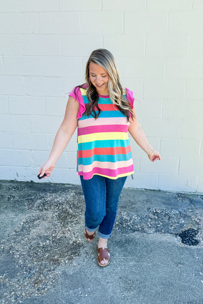 Color Your World Stripe Top