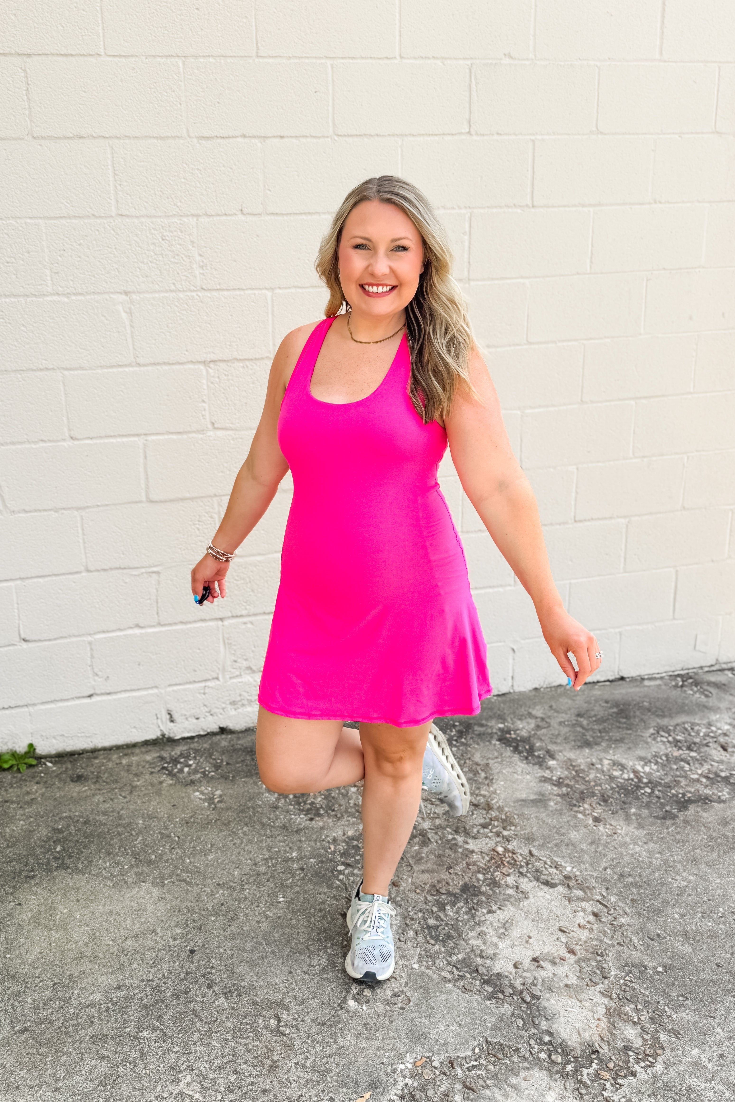 Chic in Motion Athletic Dress, Pink