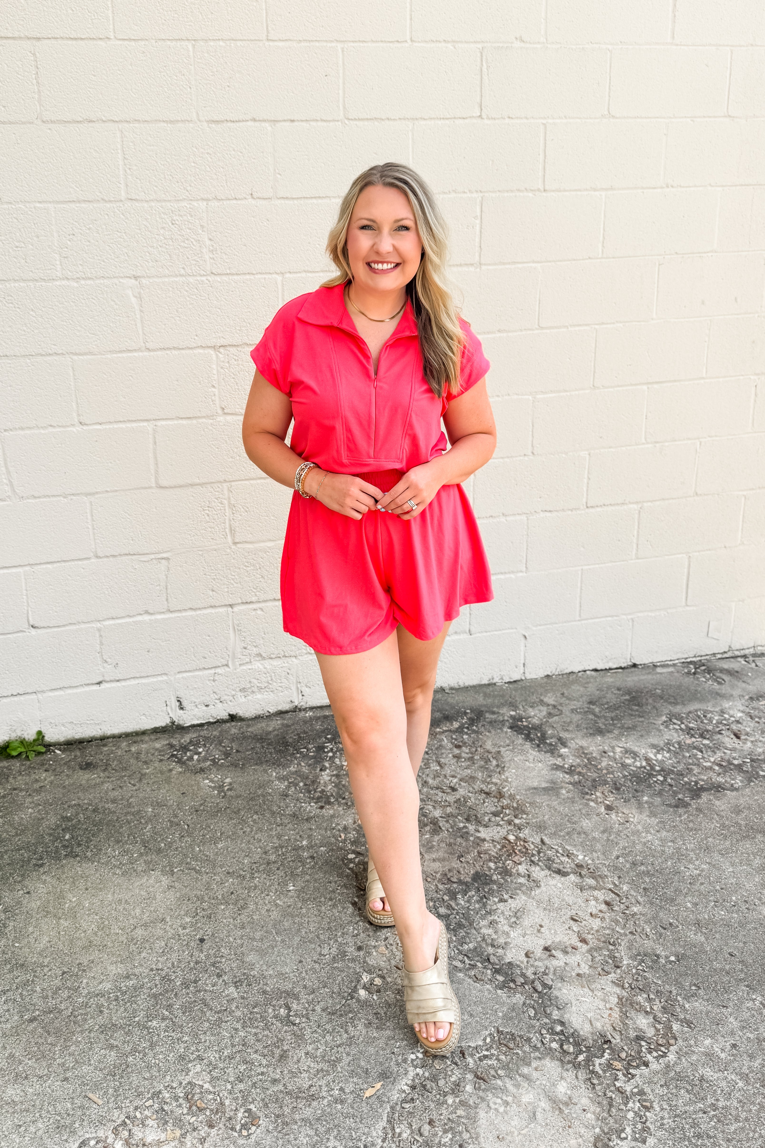 The Daily Motion Romper, Pink