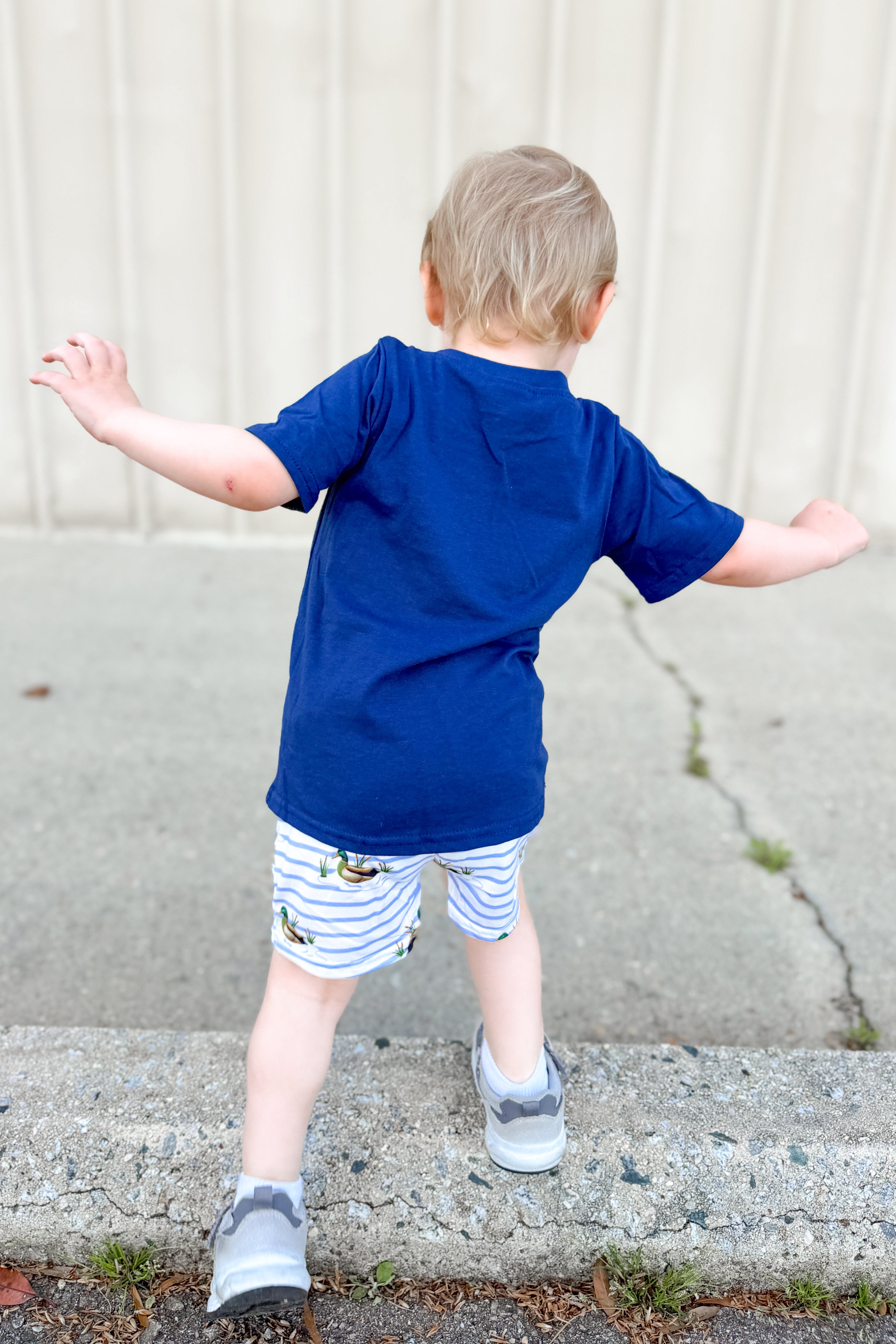 Baby/Toddler Duck Embroidered Set, Navy