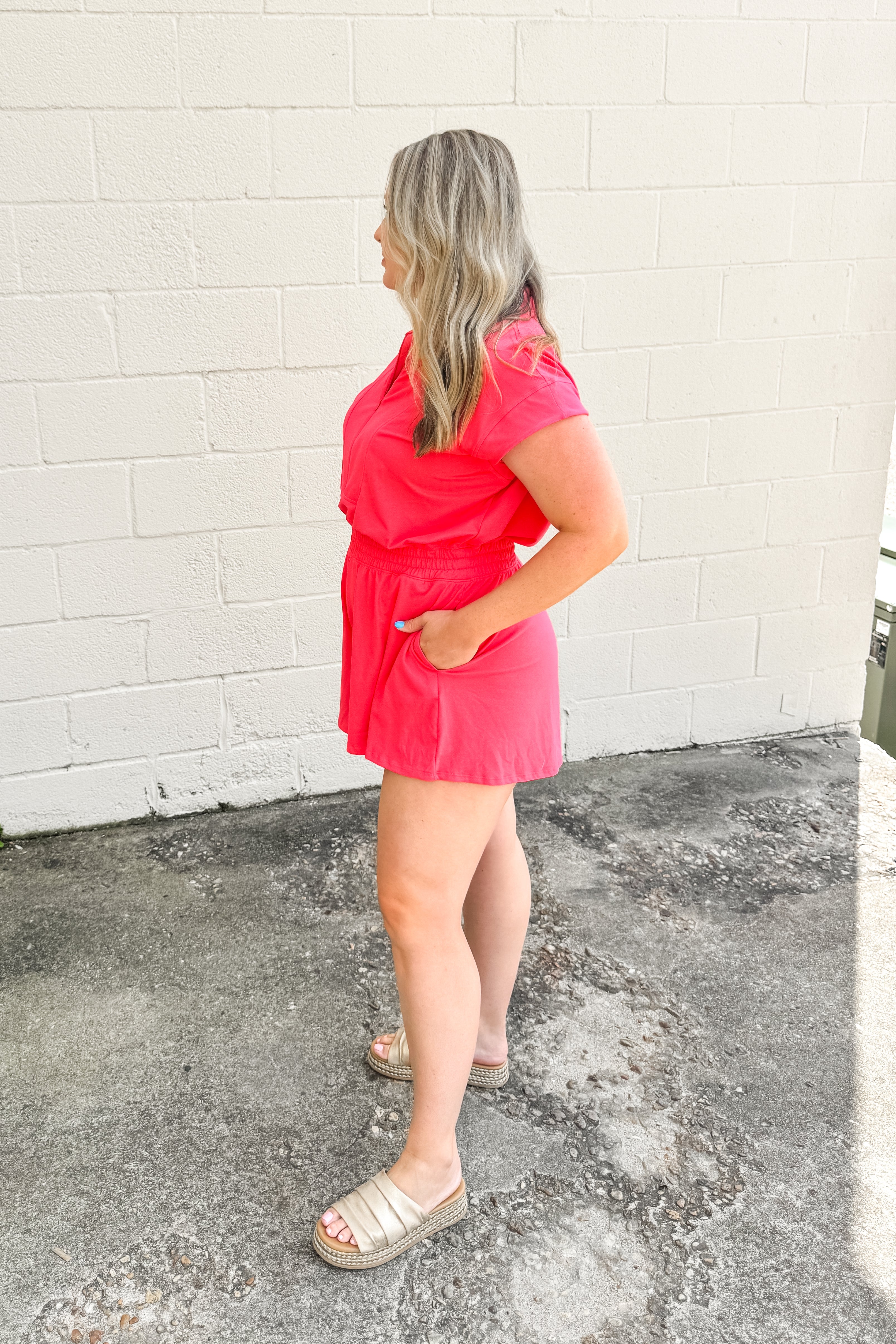The Daily Motion Romper, Pink