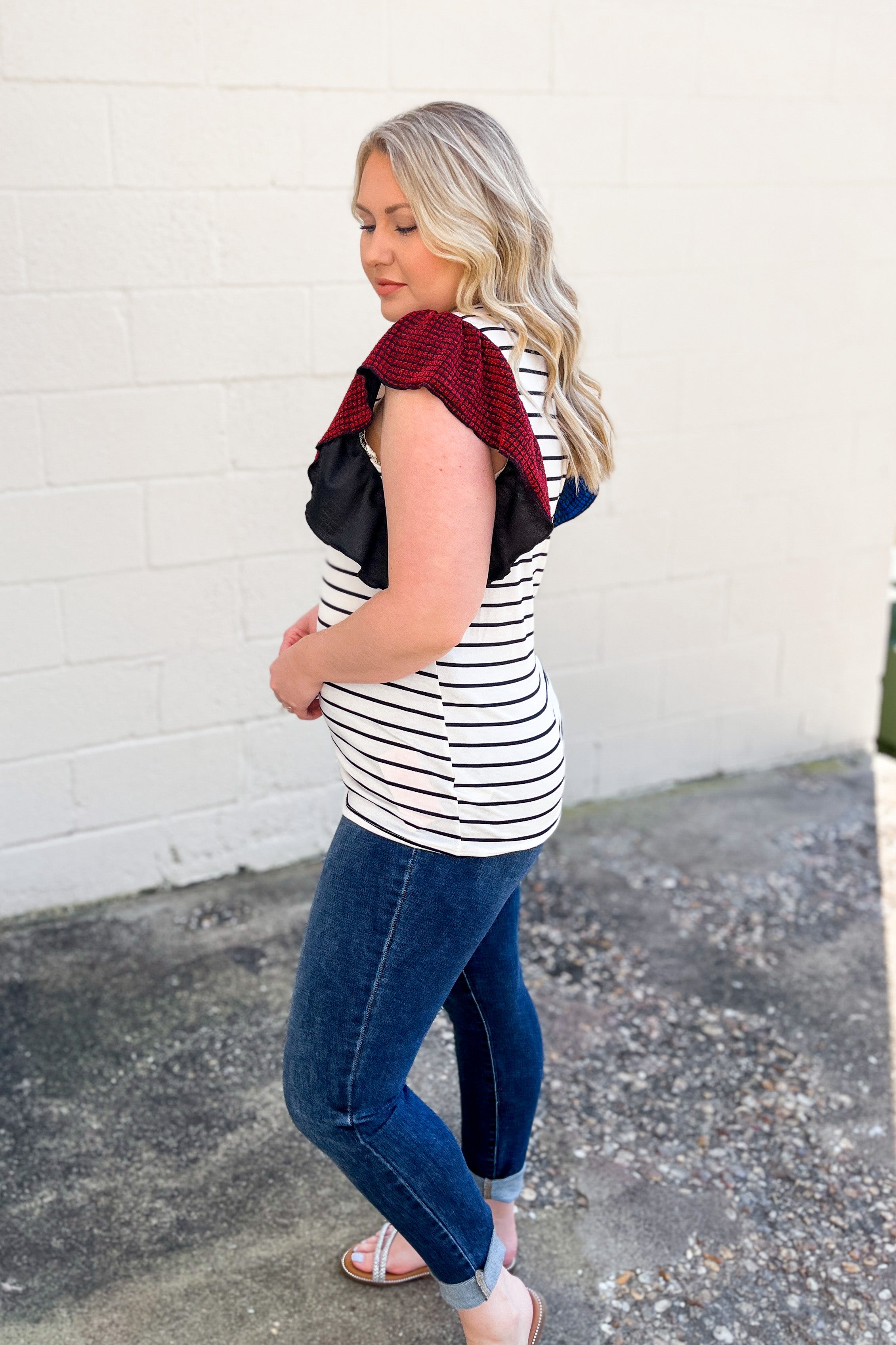 Celebrate Moments Stripe Top