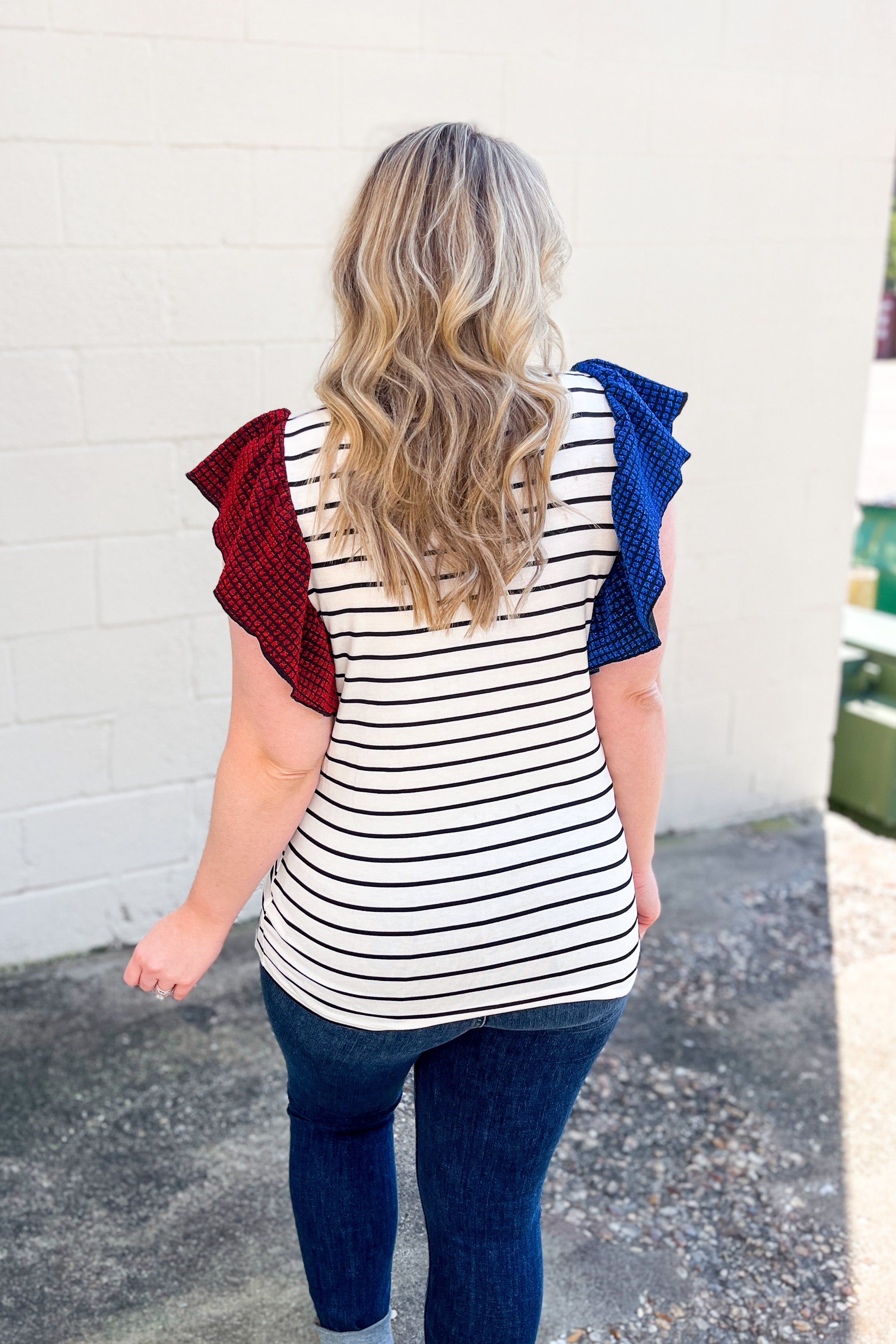 Celebrate Moments Stripe Top