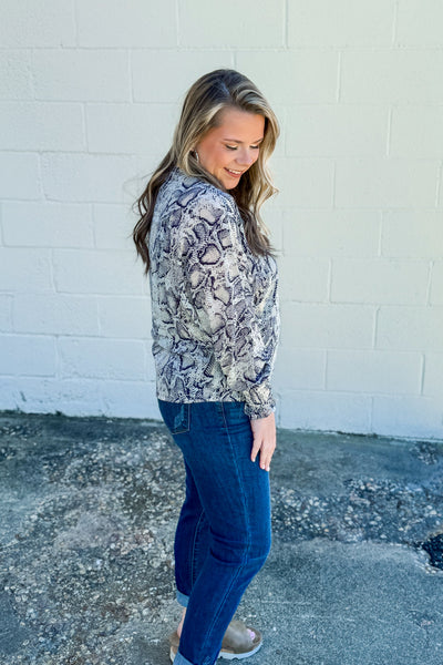 Watch Out Now Snake Print Top