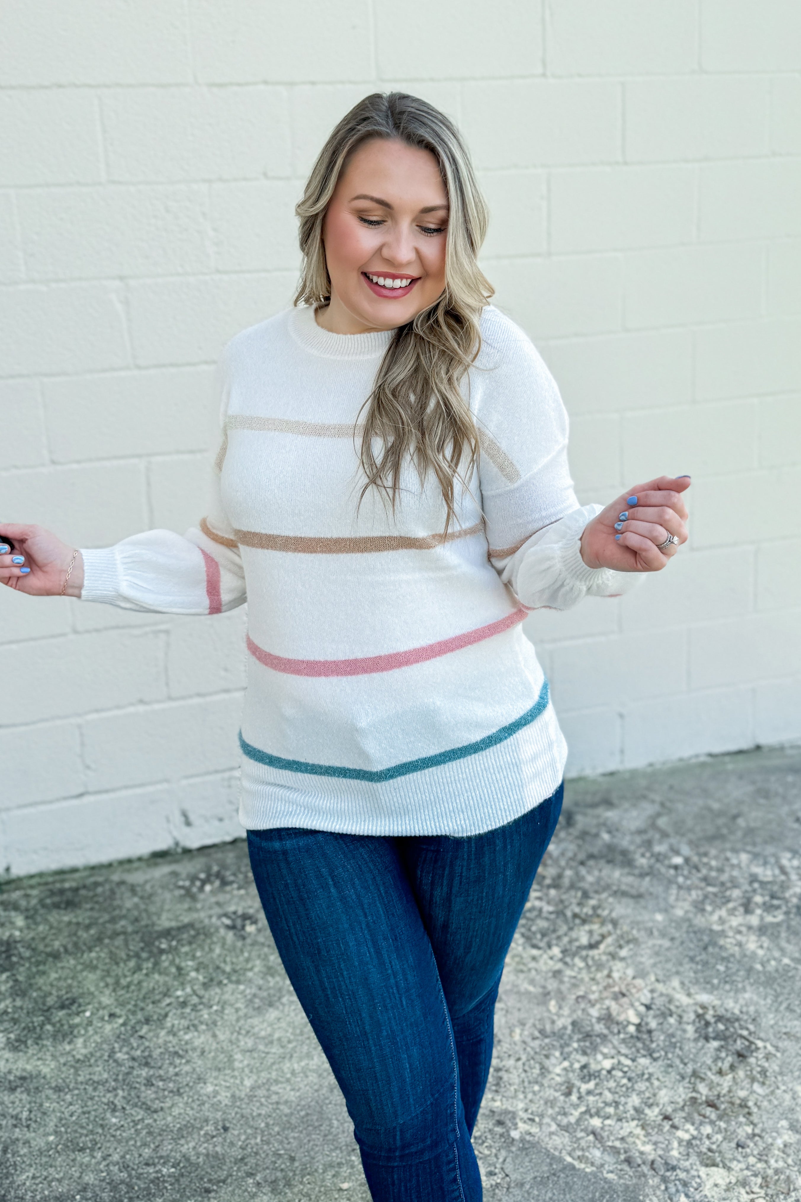 Calling On You Stripe Sweater