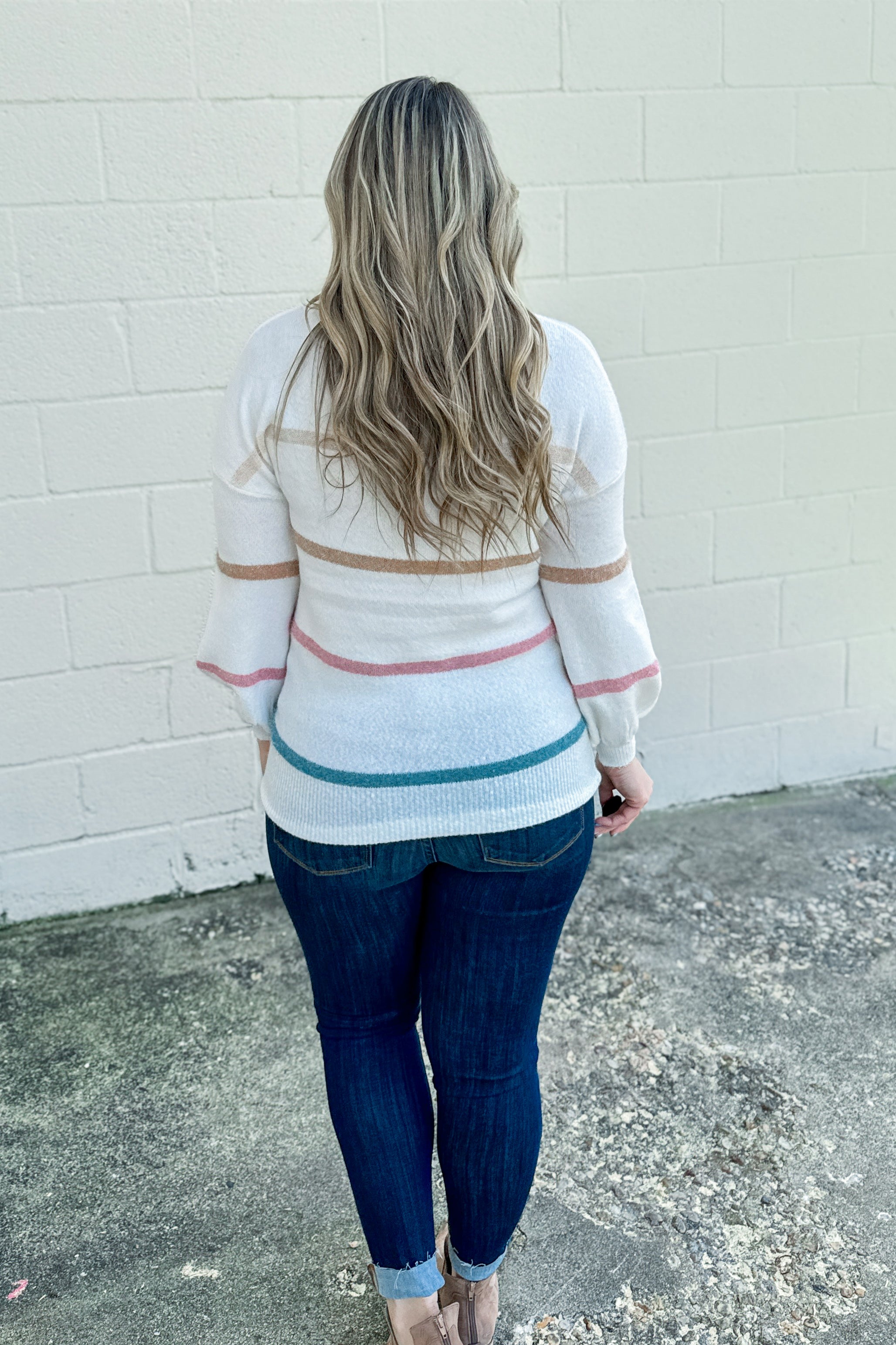 Calling On You Stripe Sweater