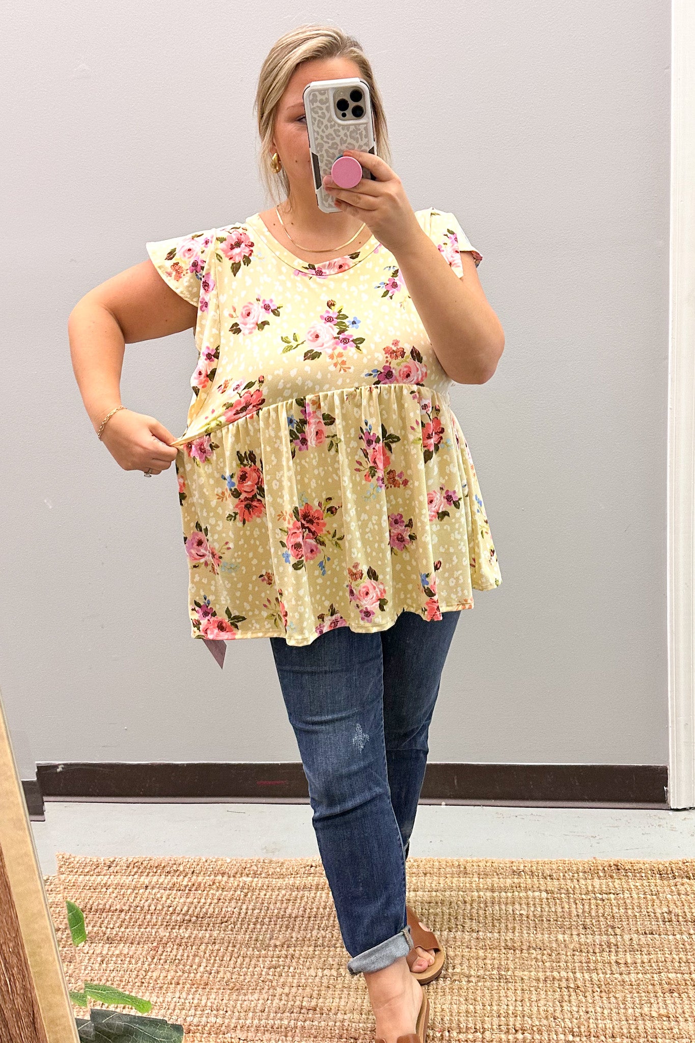 Seen In The Garden Floral Babydoll Top