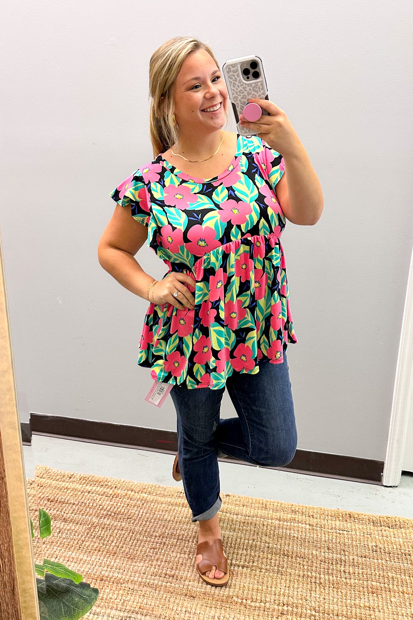 Counting The Blooms Floral Babydoll Top