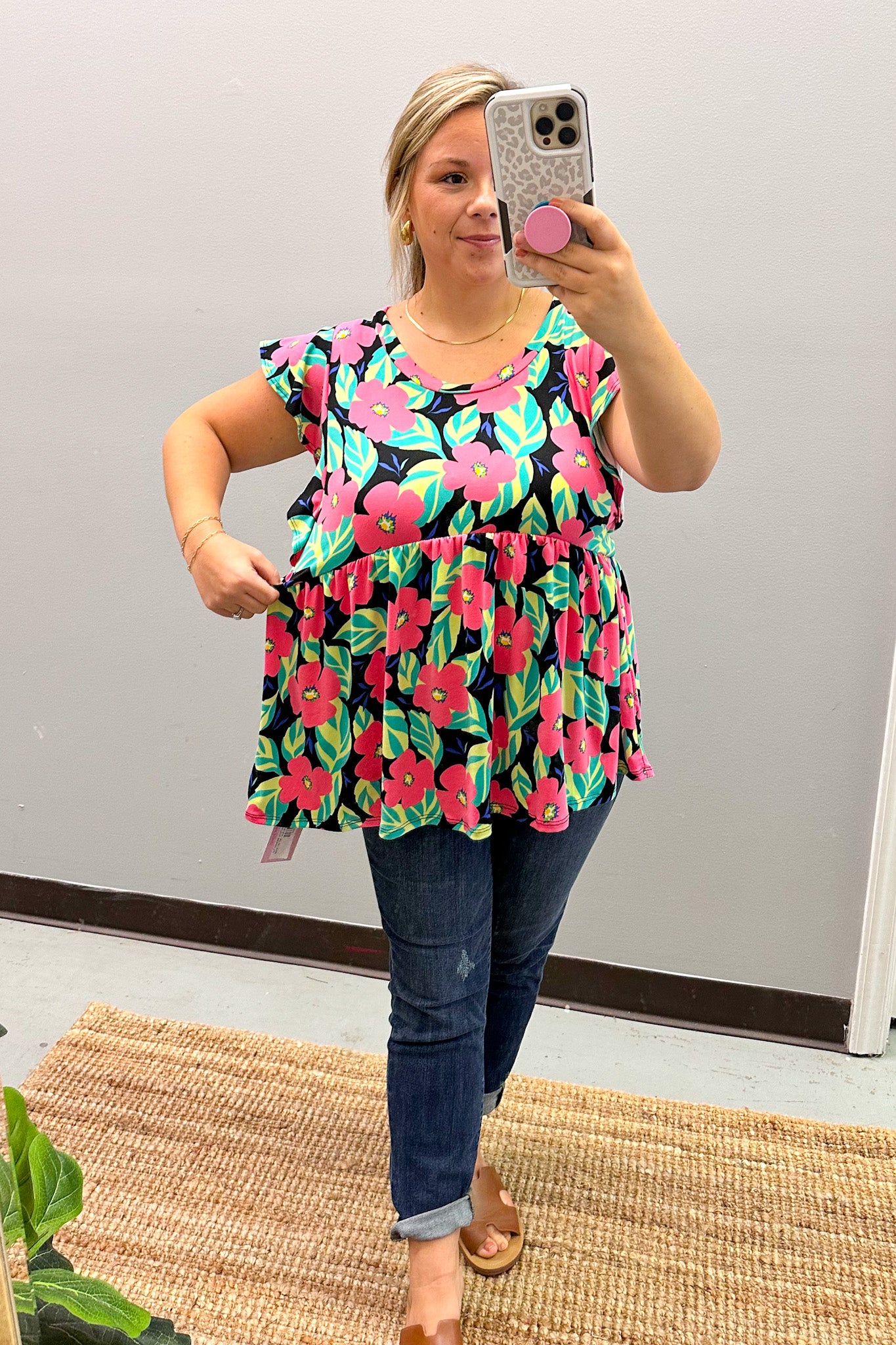 Counting The Blooms Floral Babydoll Top