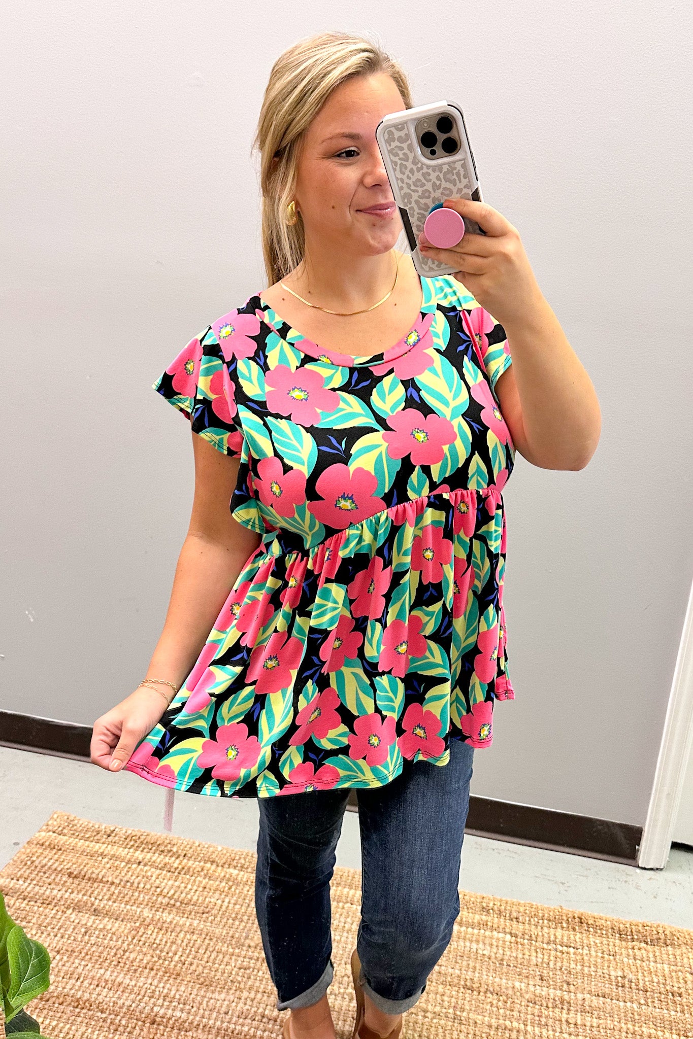 Counting The Blooms Floral Babydoll Top