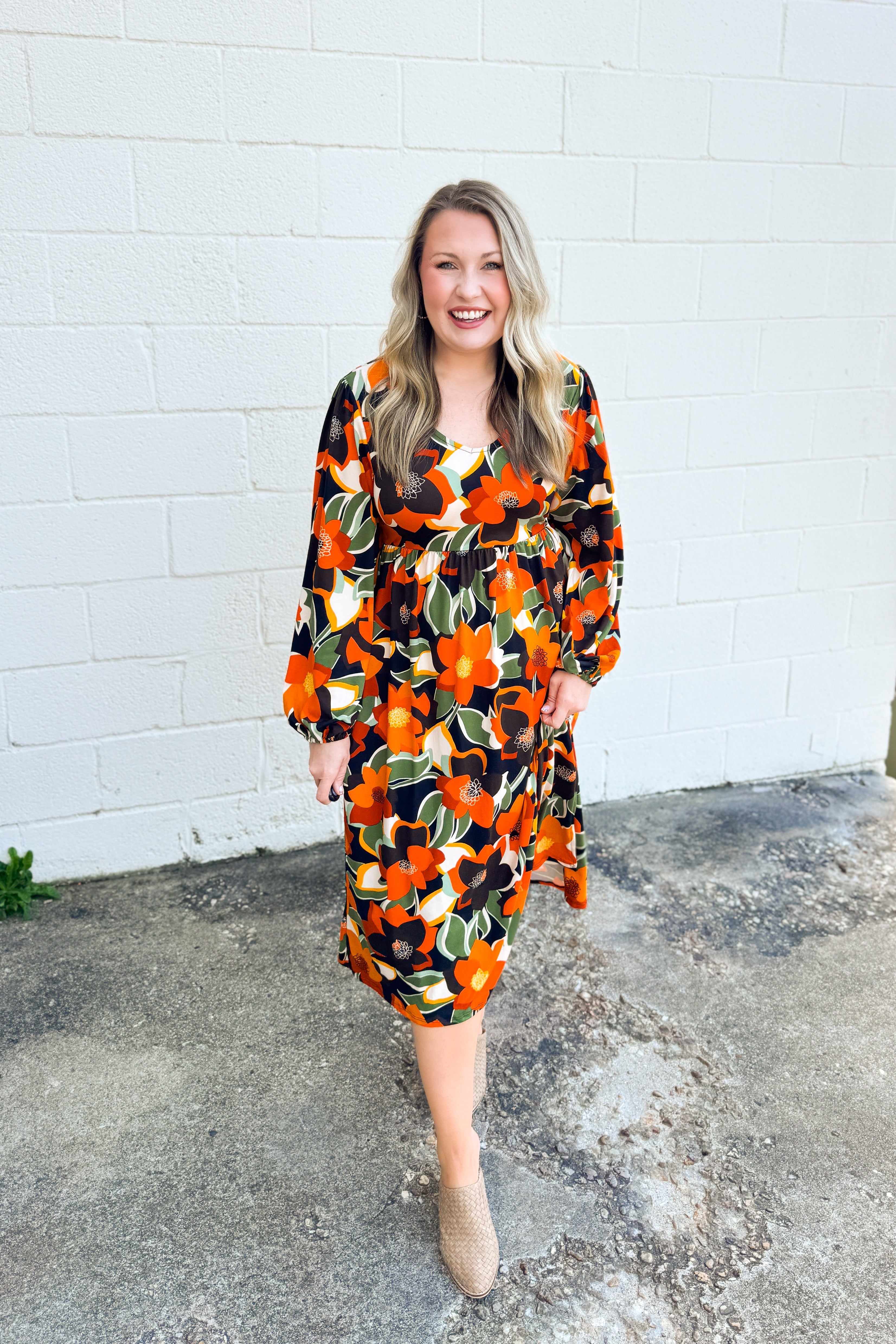 Harvest Bloom Midi Dress