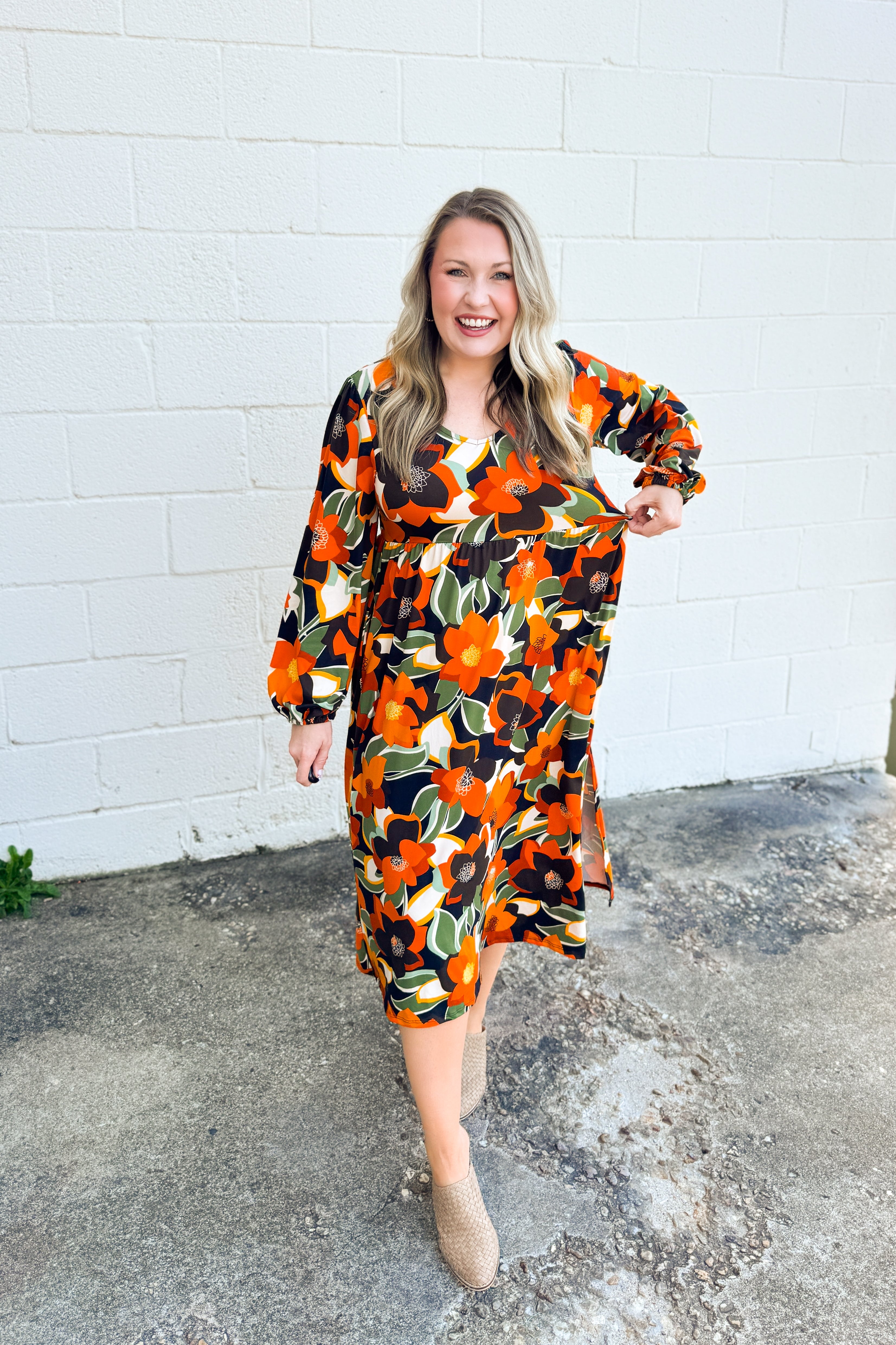 Harvest Bloom Midi Dress