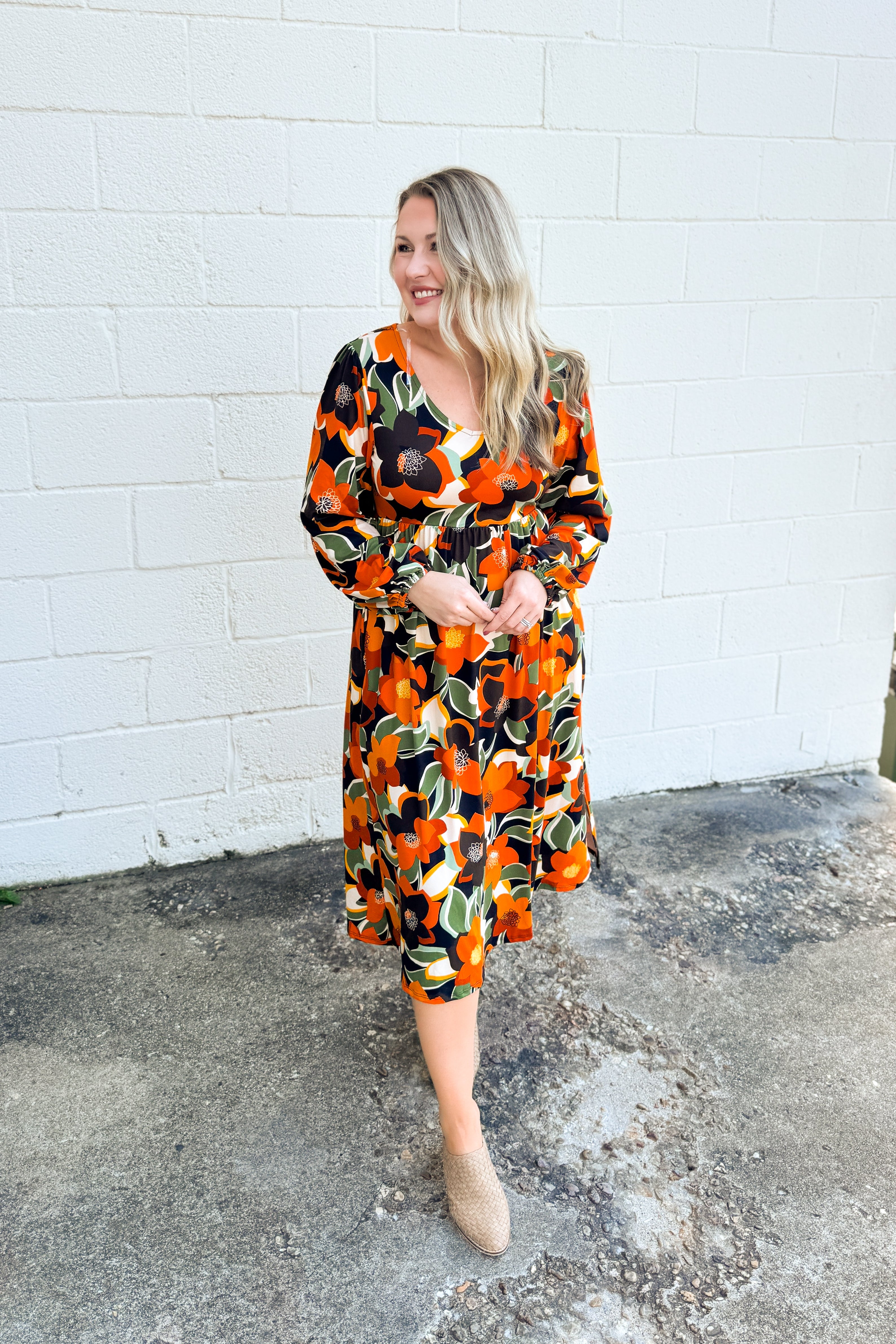Harvest Bloom Midi Dress