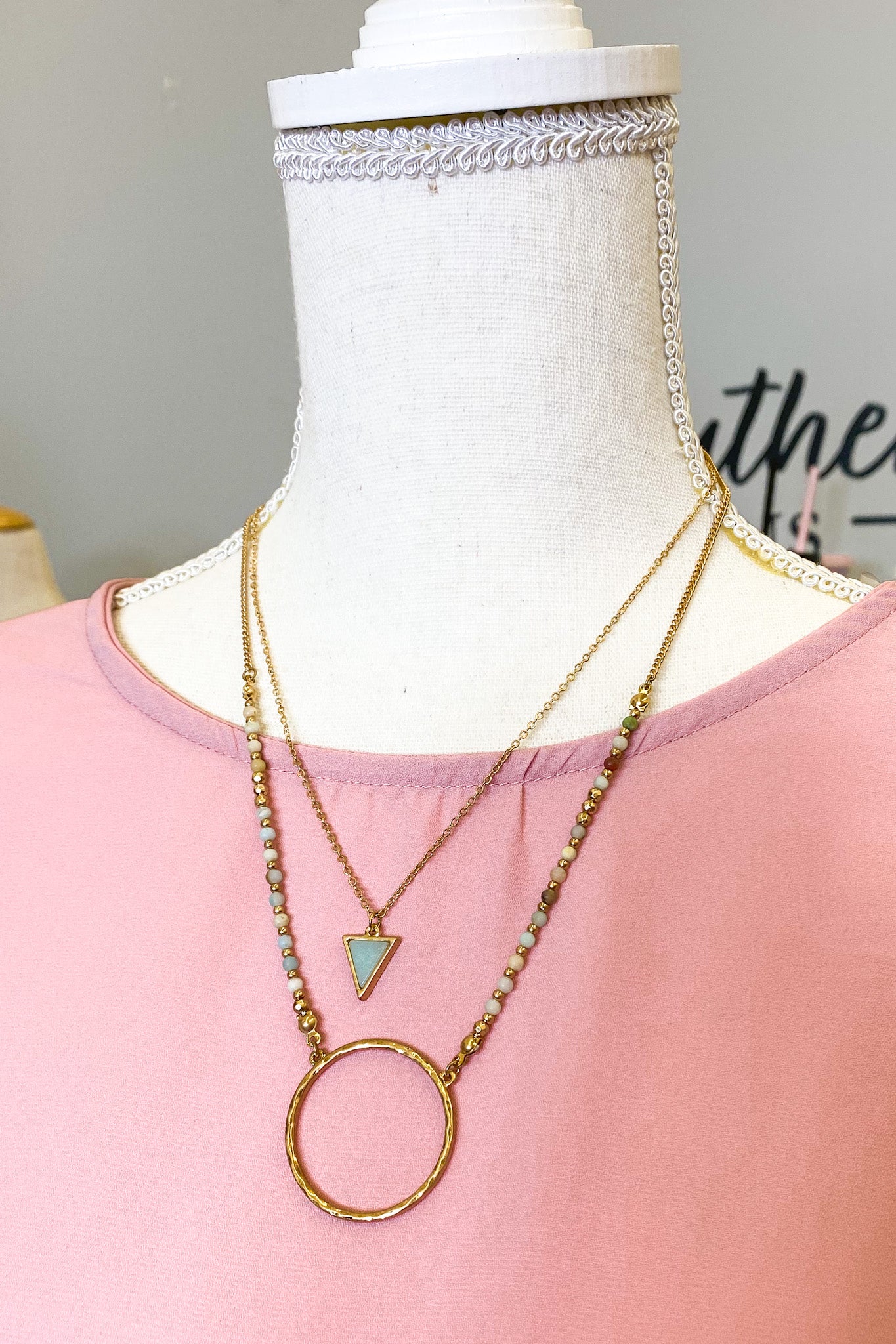 SALE | Layered Necklace with Teal stones