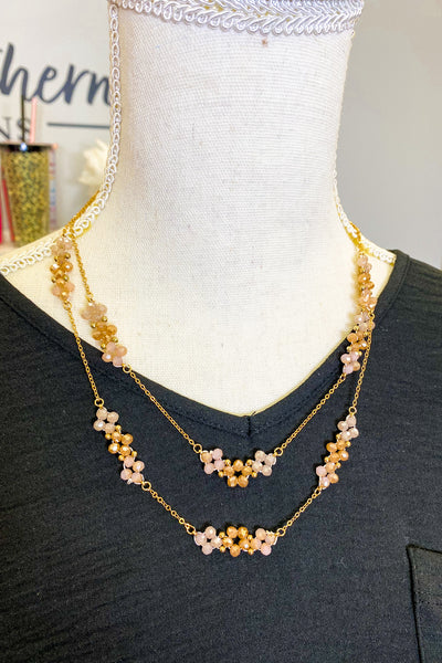Layered Length Beaded Necklace