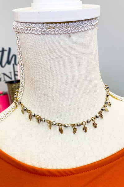 SALE | Dainty Necklace with Leaves