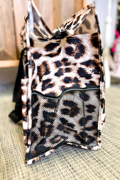 Leopard Pocket Tote Bag