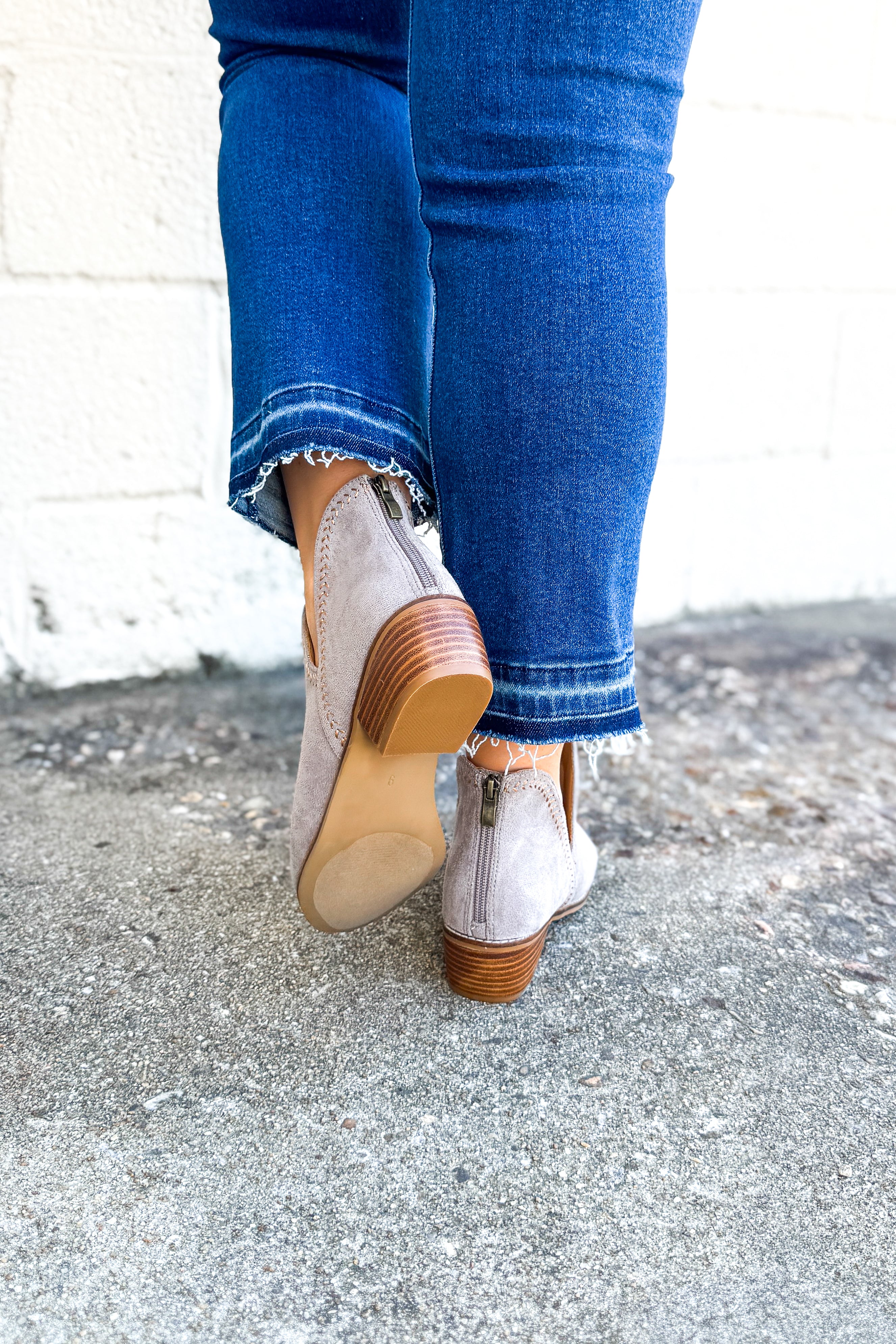 Corkys Bluffin Booties, Grey Faux Suede