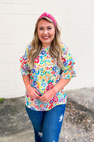 Painted Love Floral Top