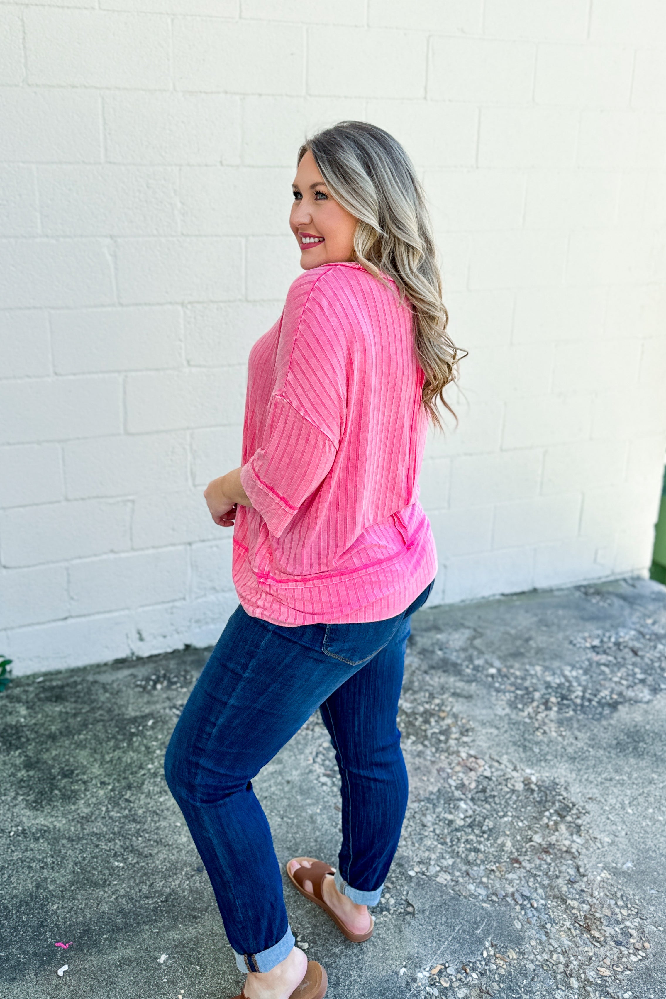 A Bright New Day Top, Fuchsia