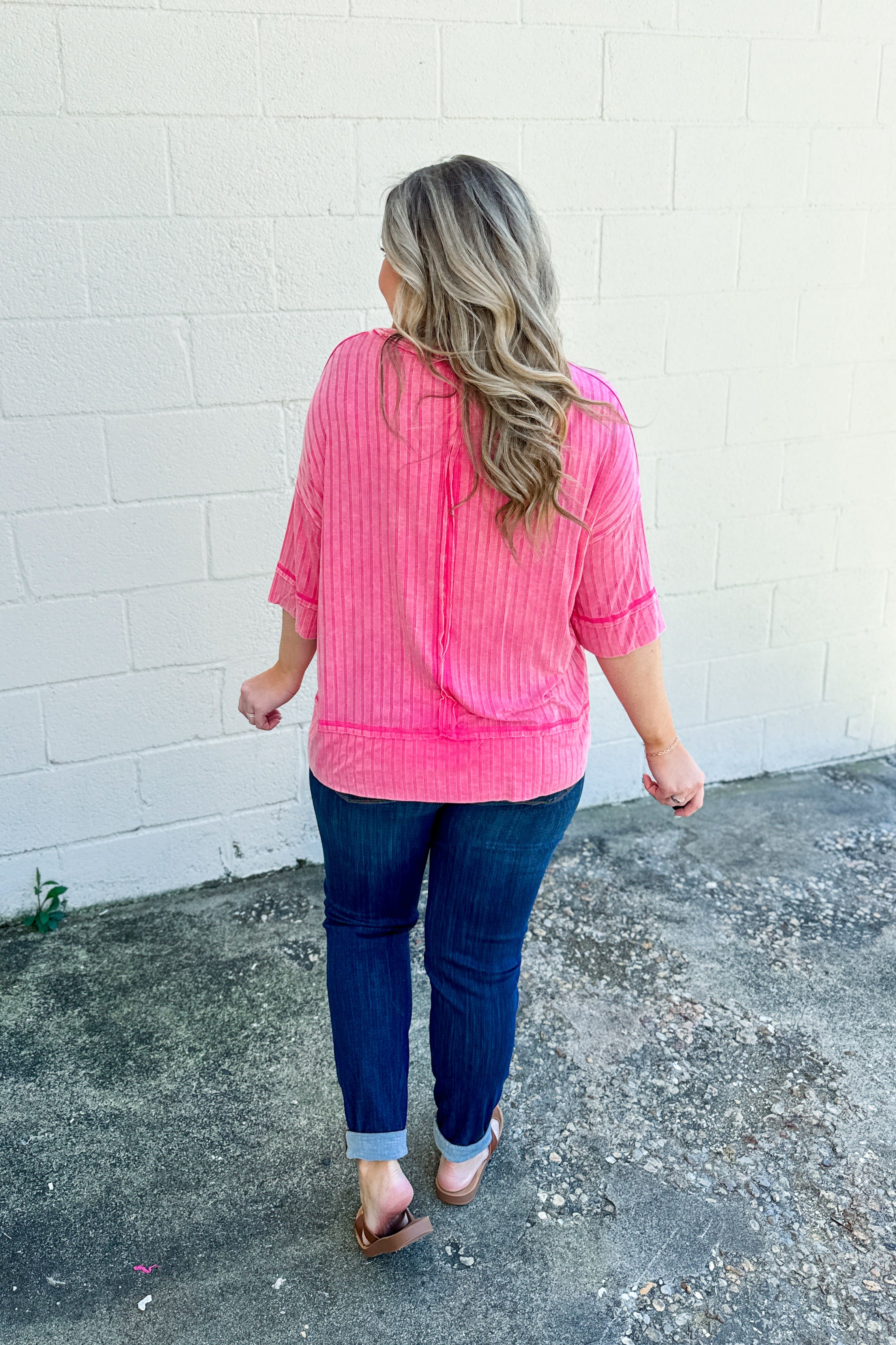 A Bright New Day Top, Fuchsia