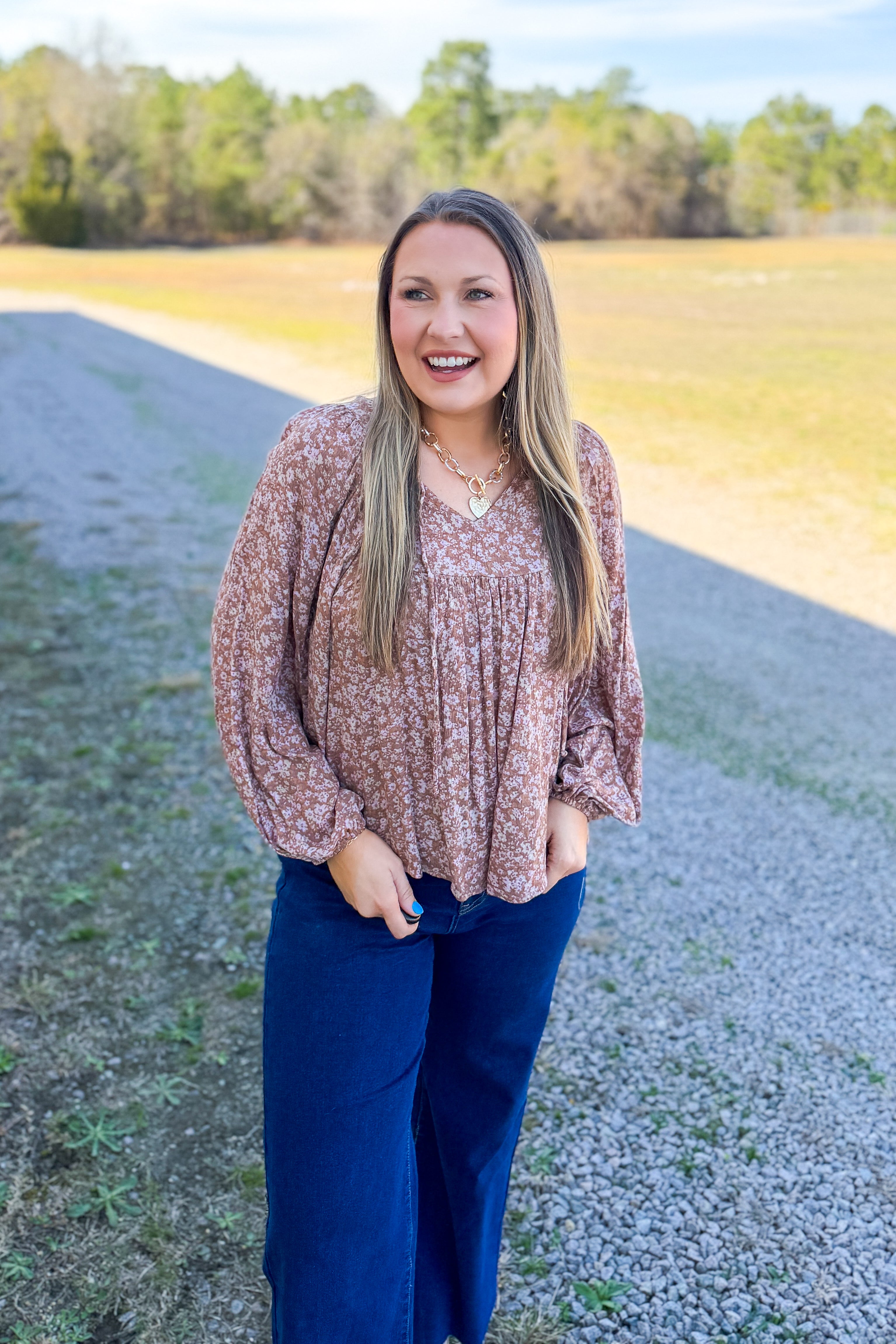 Petal Soft Floral Blouse Top