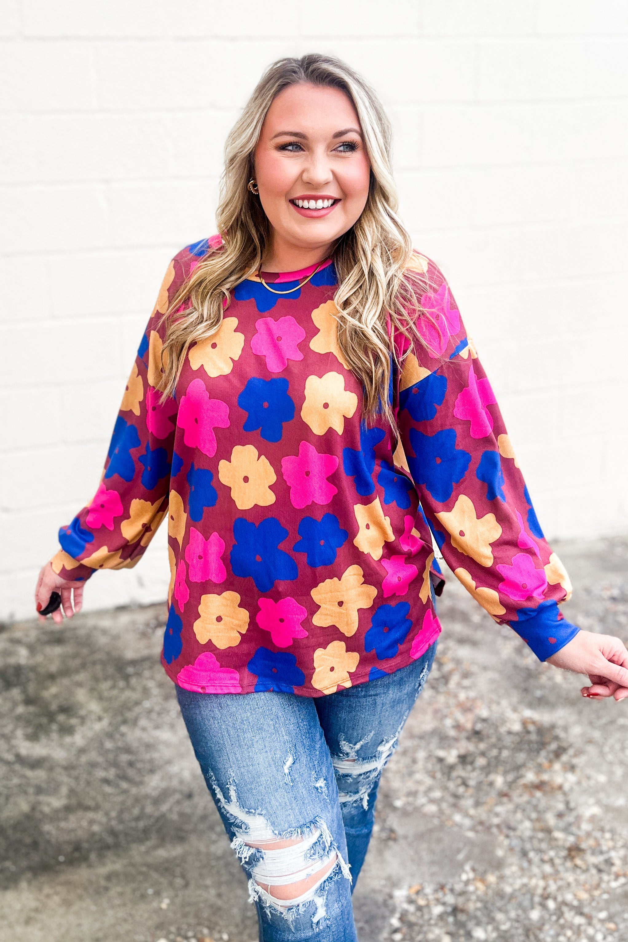 Watch Her Bloom Floral Pullover Top