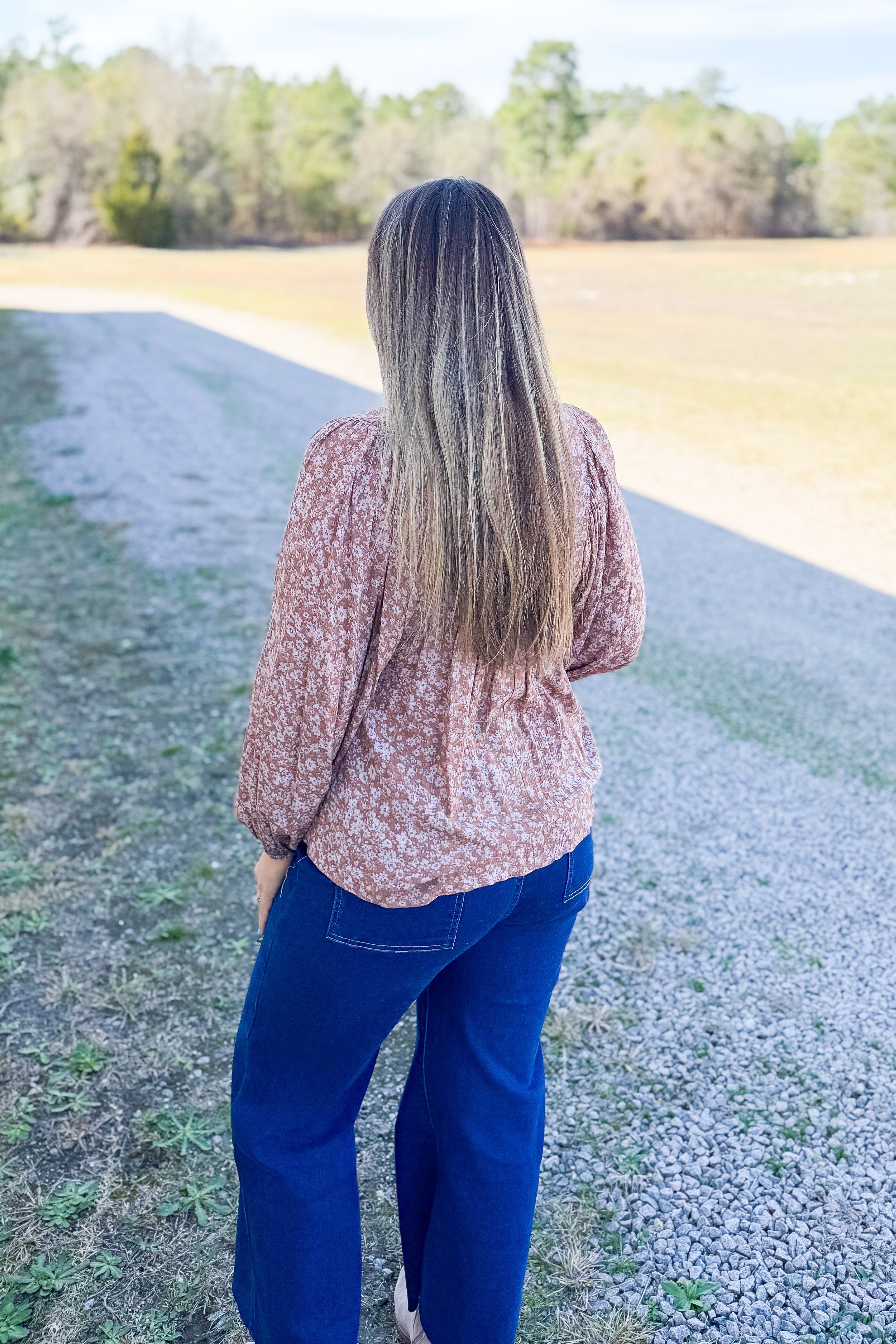 Petal Soft Floral Blouse Top