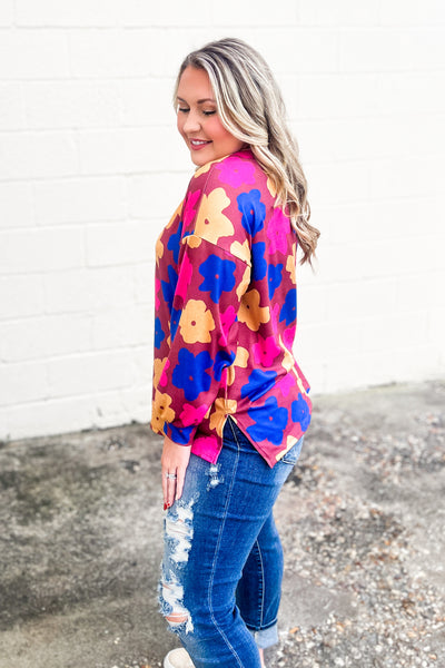 Watch Her Bloom Floral Pullover Top