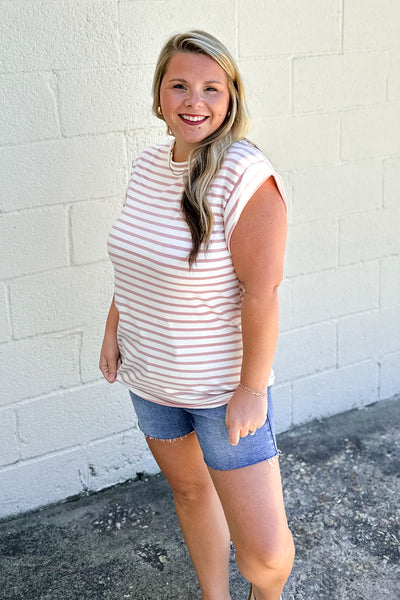 トップス THE TOE Embankment Sweatshirt border Crossing Lines Stripe Top | Sew Southern Designs