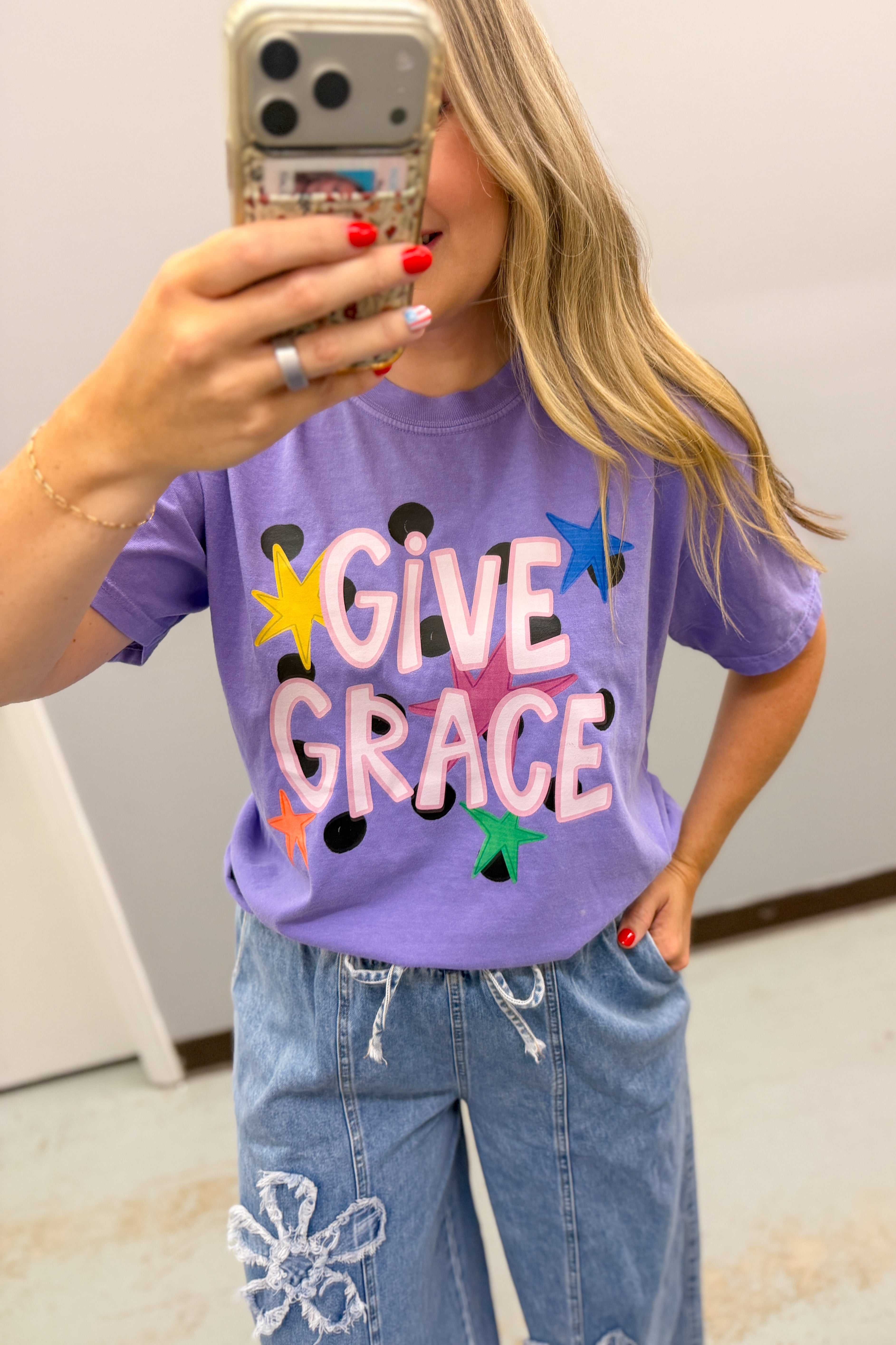 PREORDER: Give Grace Graphic Tee, Violet