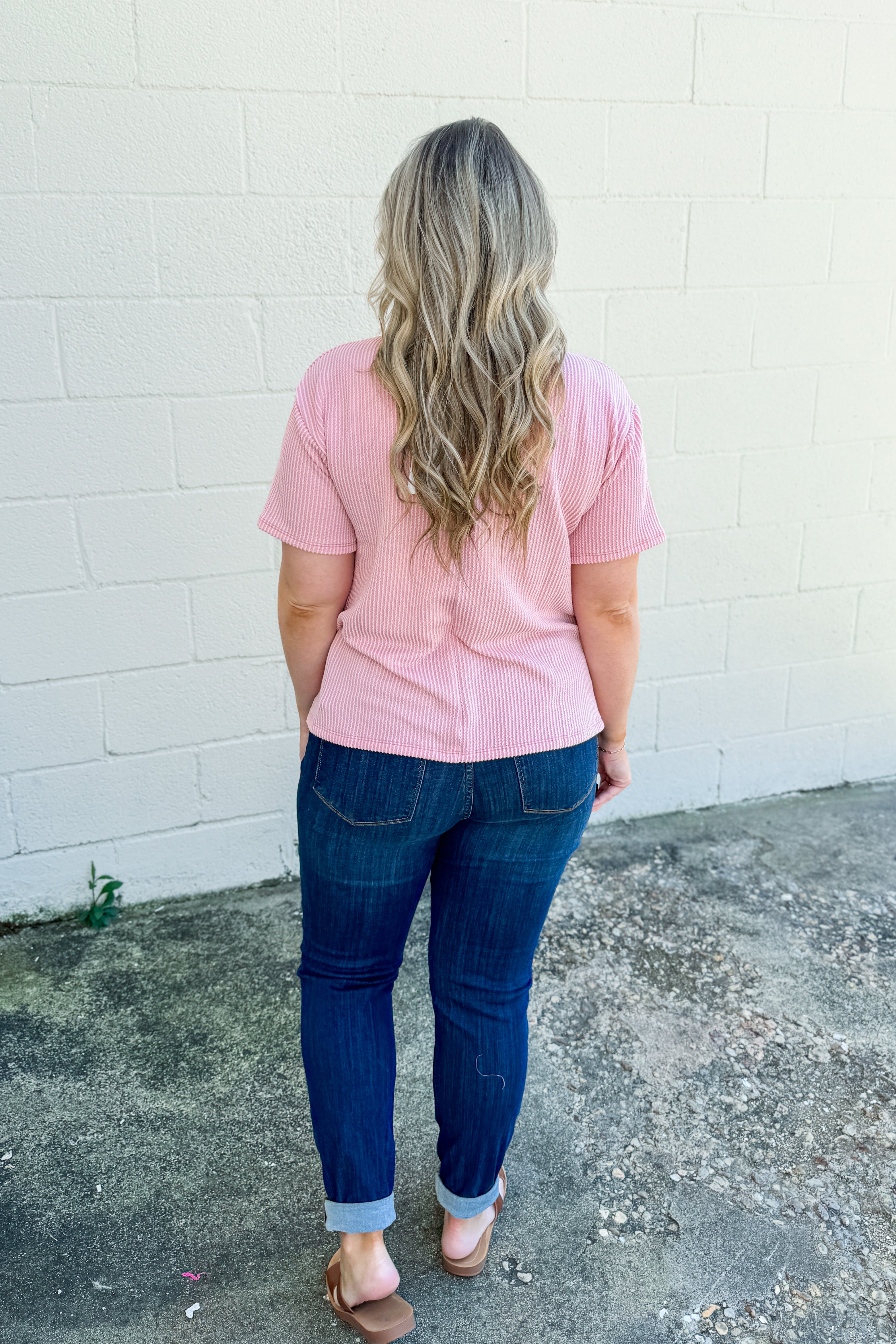 DEAL | Daydreaming Ribbed Top, Blush