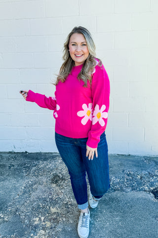 Bloom So Bright Floral Sweater Top