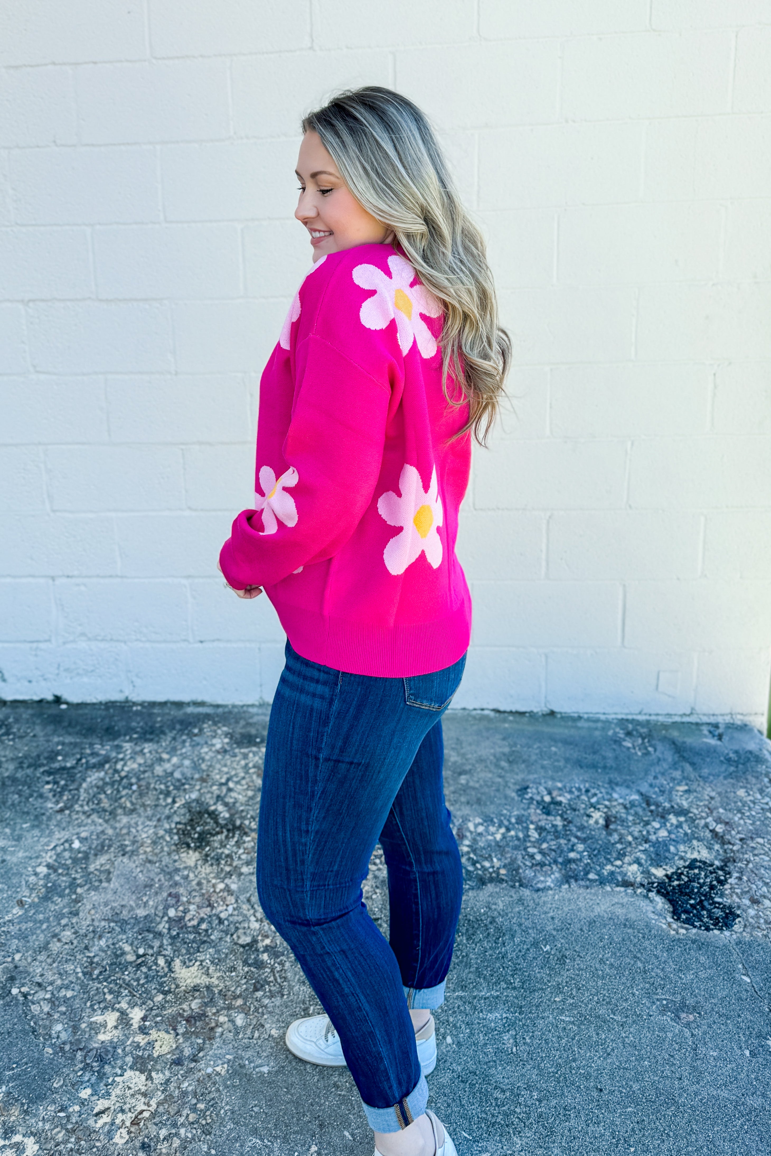 Bloom So Bright Floral Sweater Top