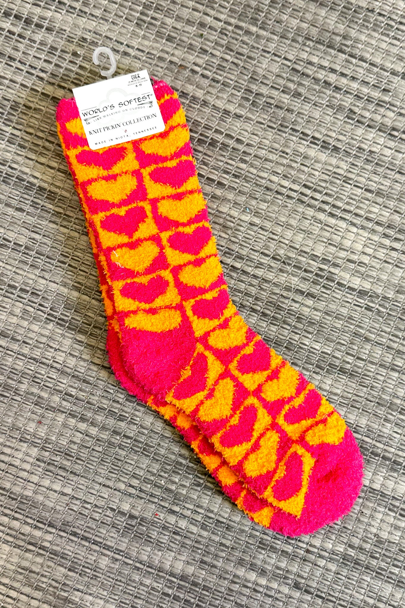 World's Softest Socks, Checkered Heart Multi