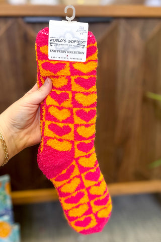 World's Softest Socks, Checkered Heart Multi