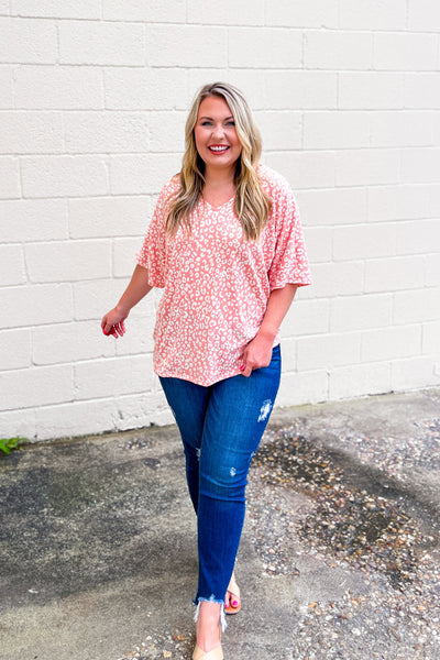 Wild Wishes Leopard Top, Blush