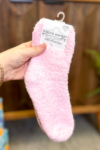 World's Softest Socks, Orchid Pink with Grippers