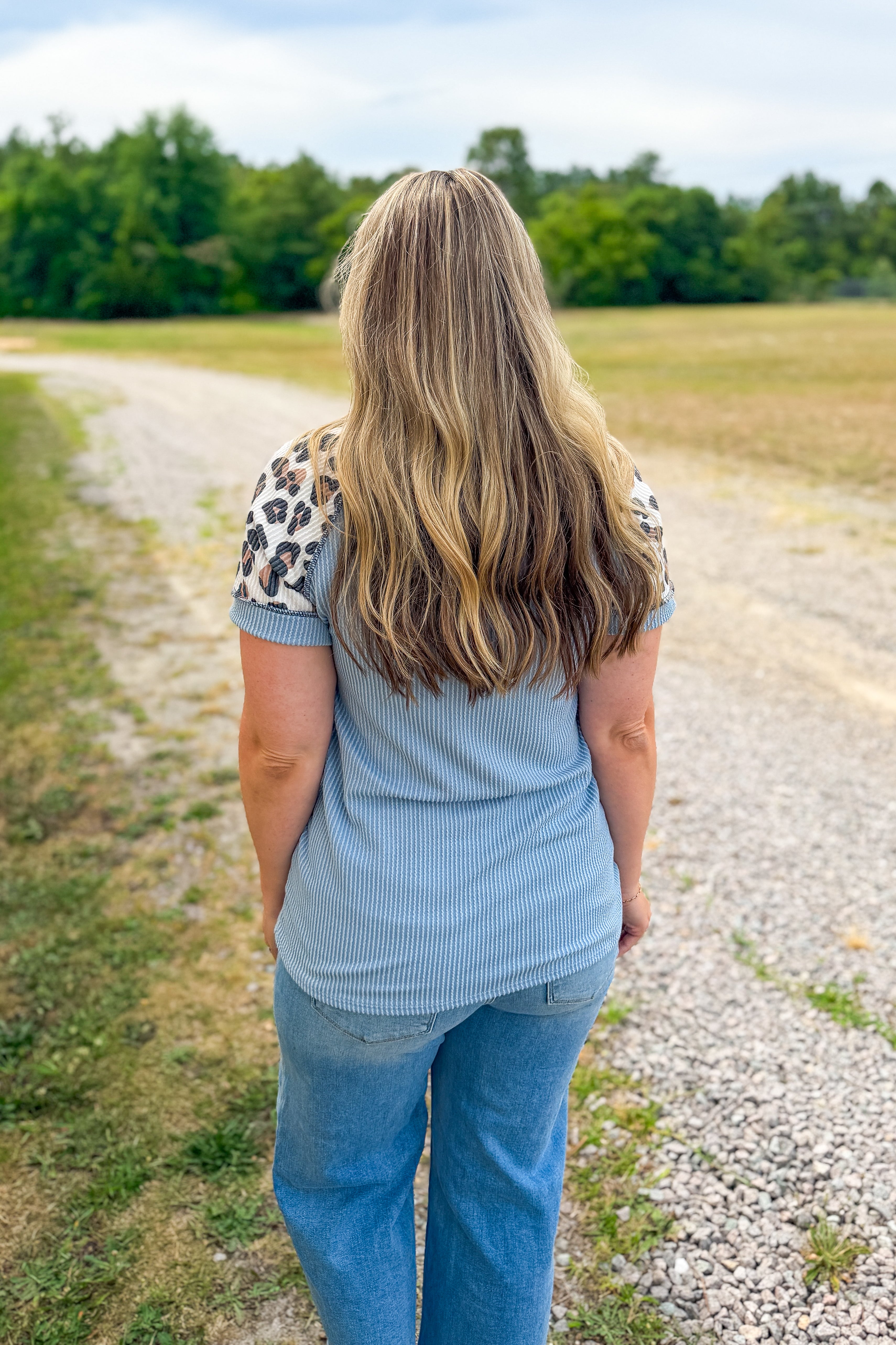 The Wild Waves Leopard Sleeve Top