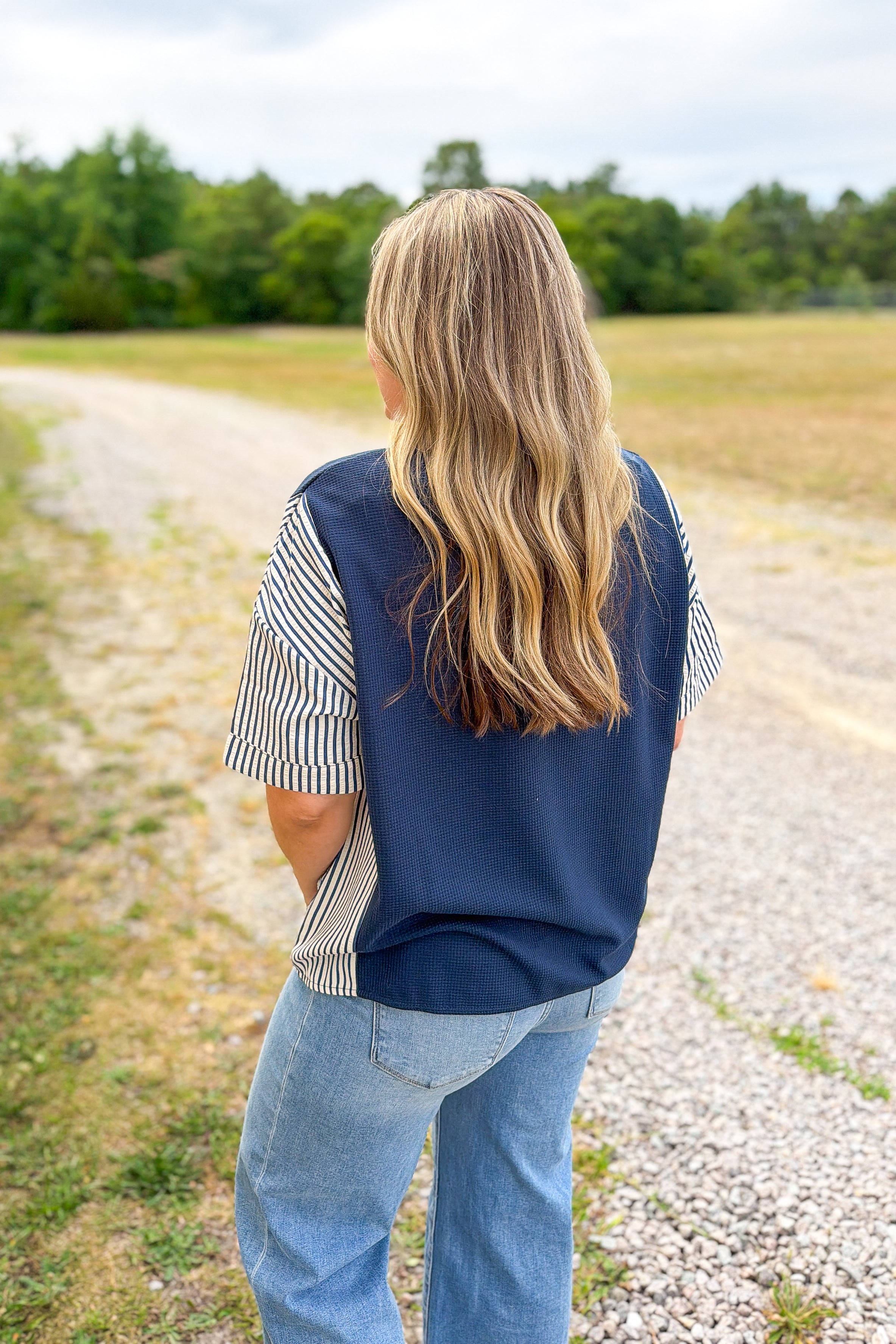 Savannah Patchwork Button Down Top