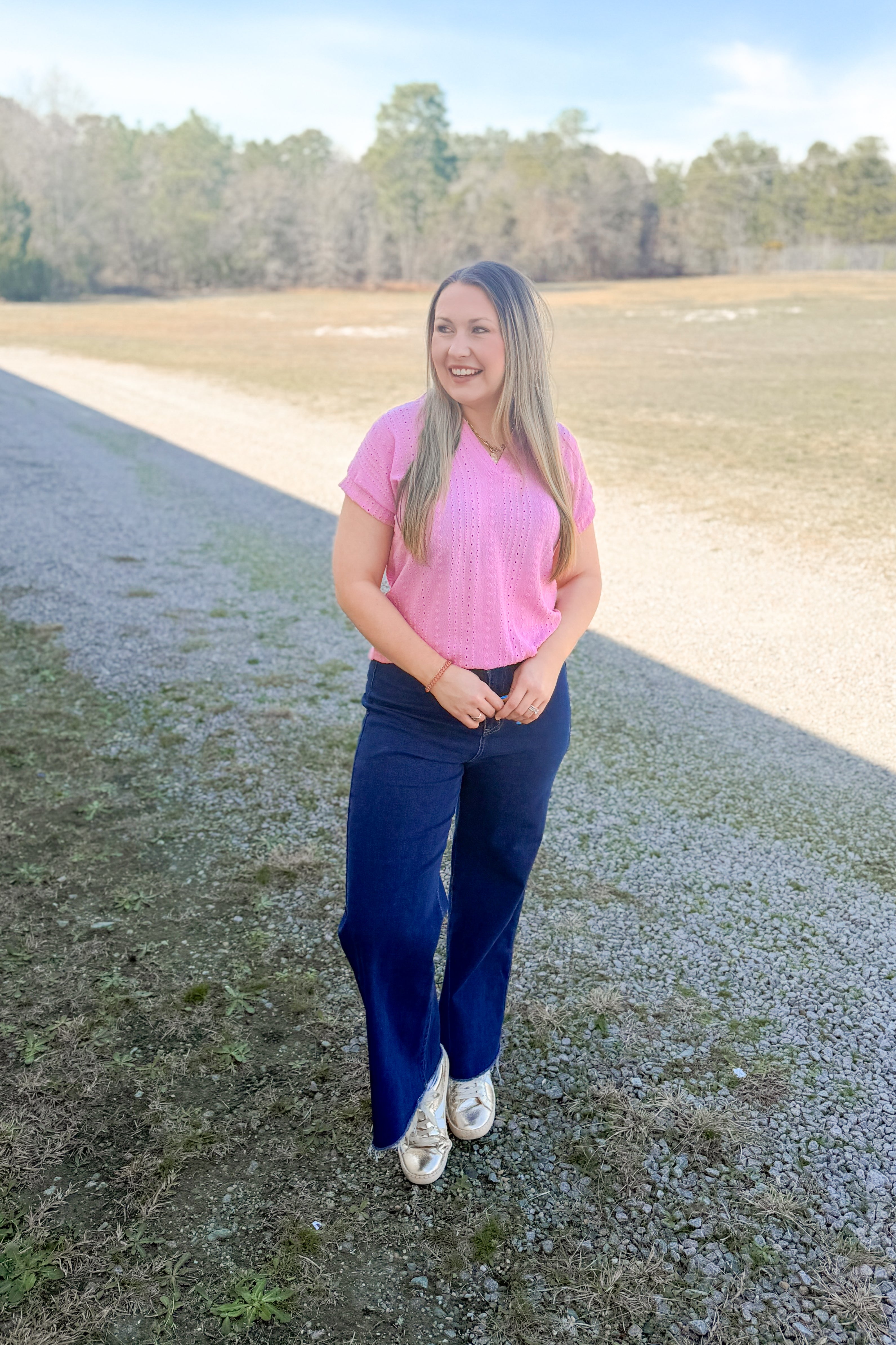 The Petal Lane Eyelet Top