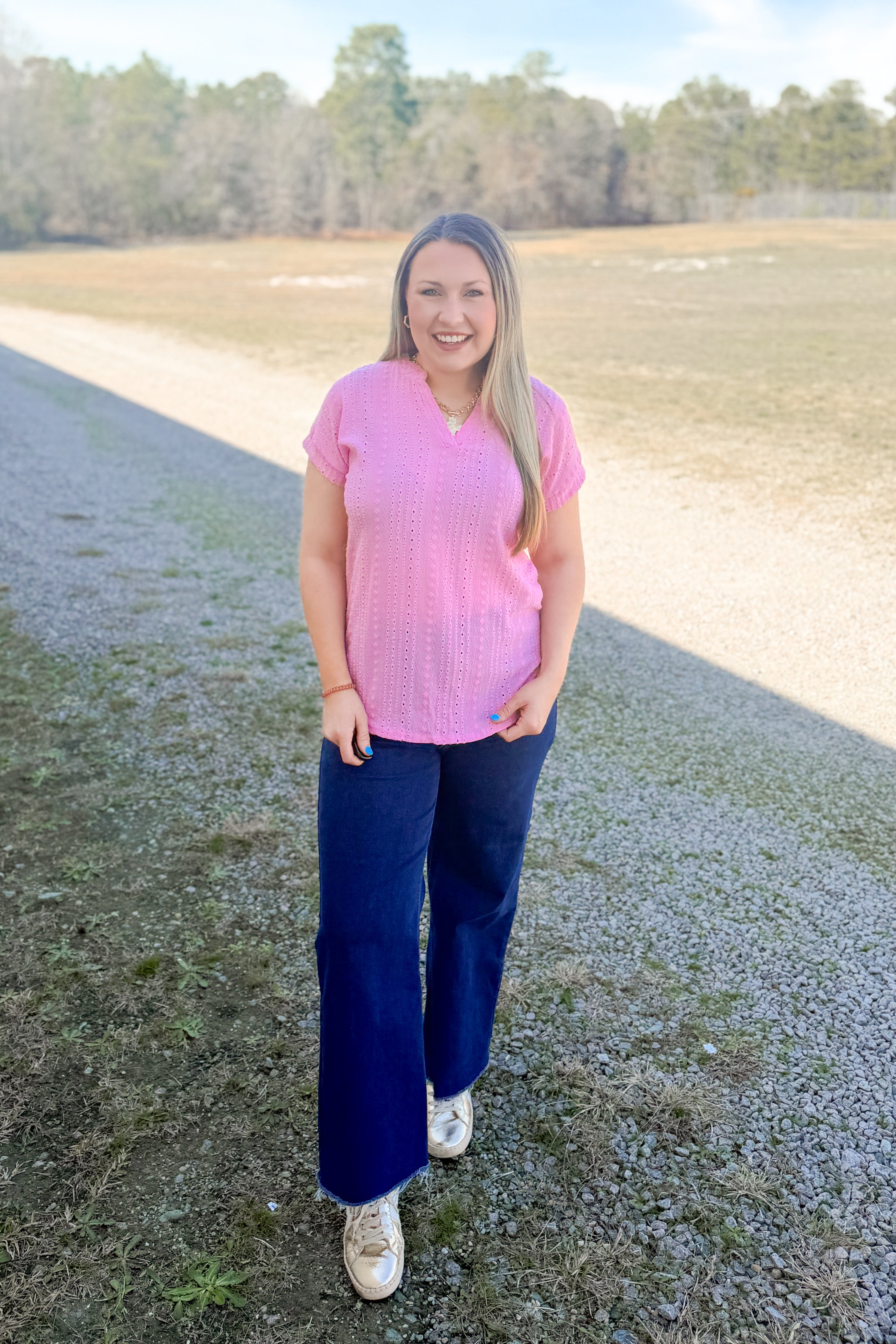 The Petal Lane Eyelet Top
