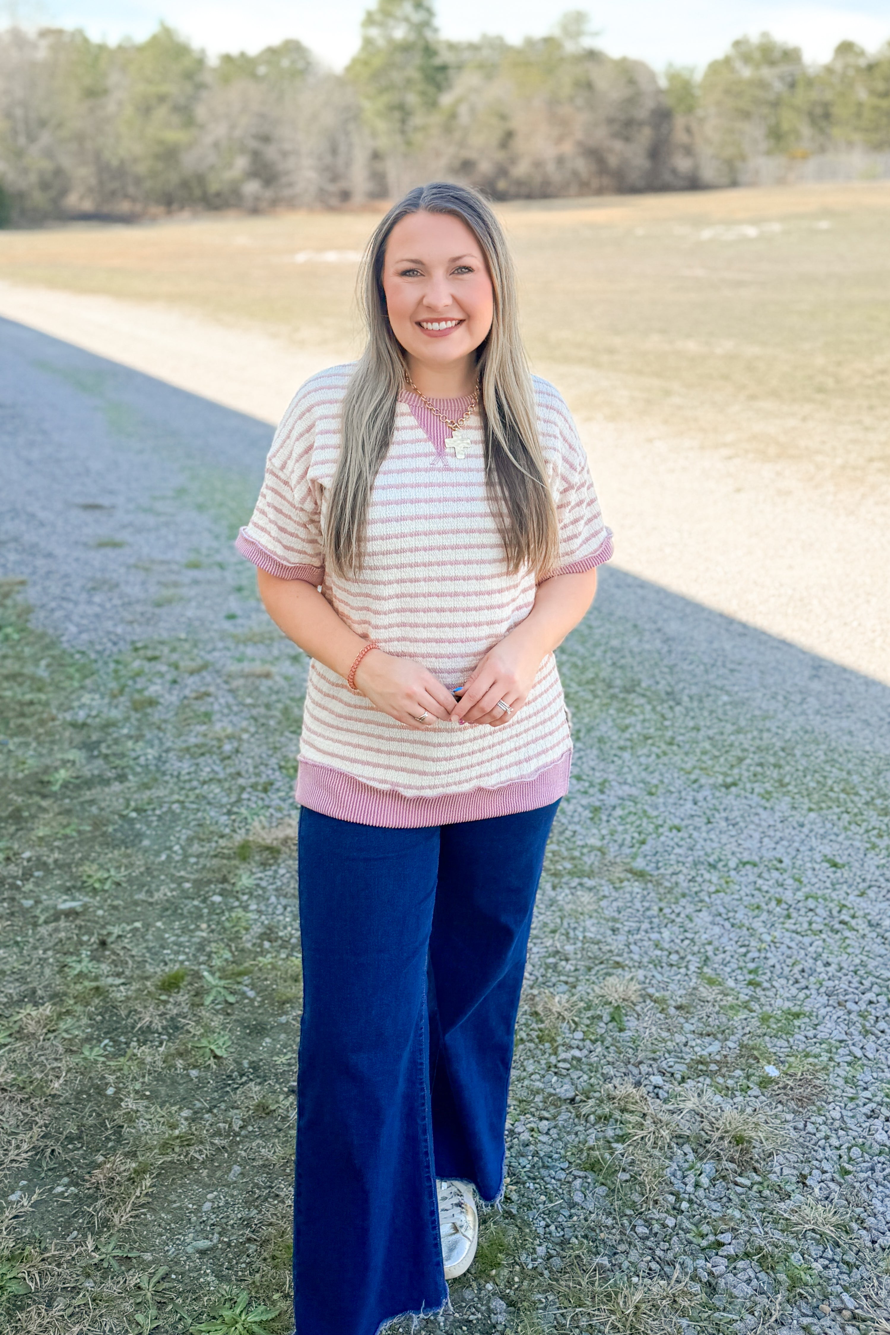 The Rosewood Stripe Knit Top
